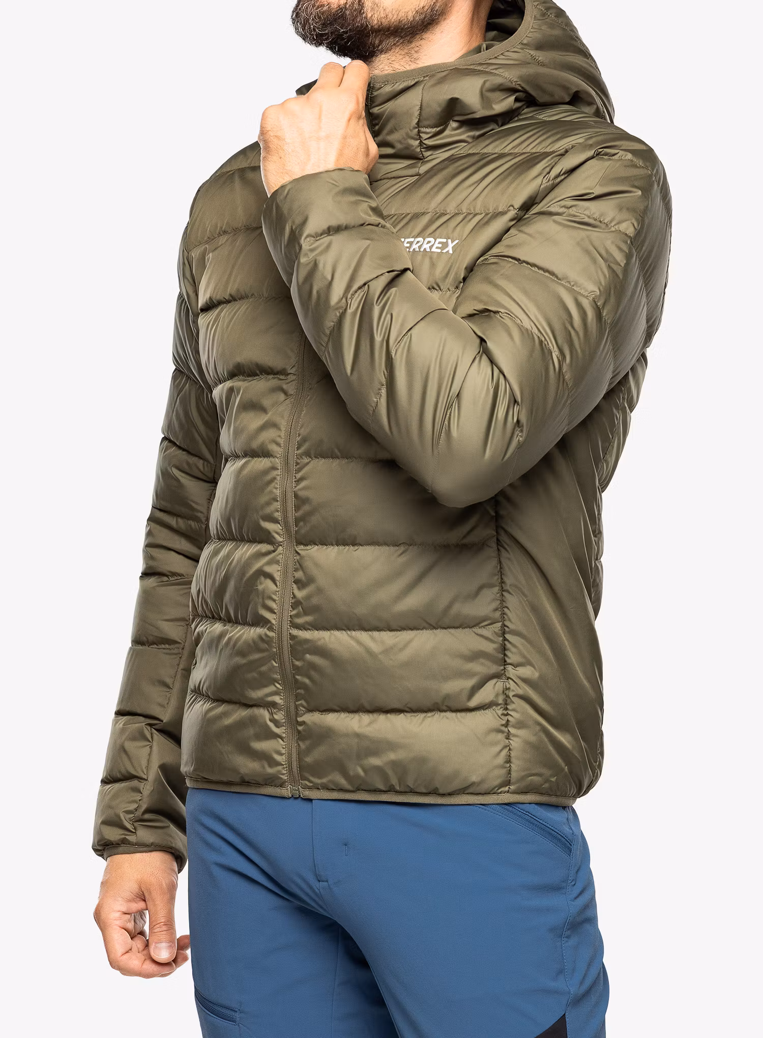 Perova bunda adidas TERREX Multi Light Down Hooded Jacket - olistr