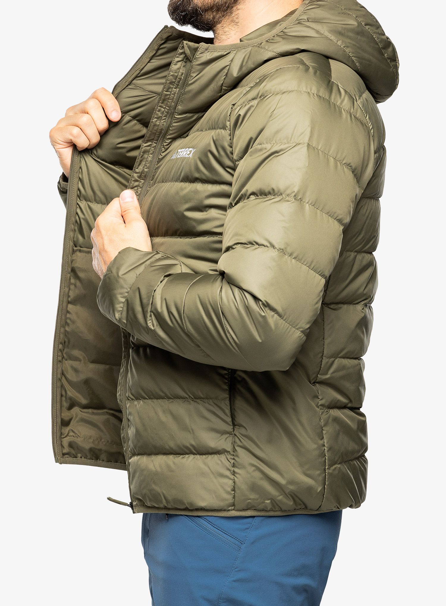 Perova bunda adidas TERREX Multi Light Down Hooded Jacket - olistr