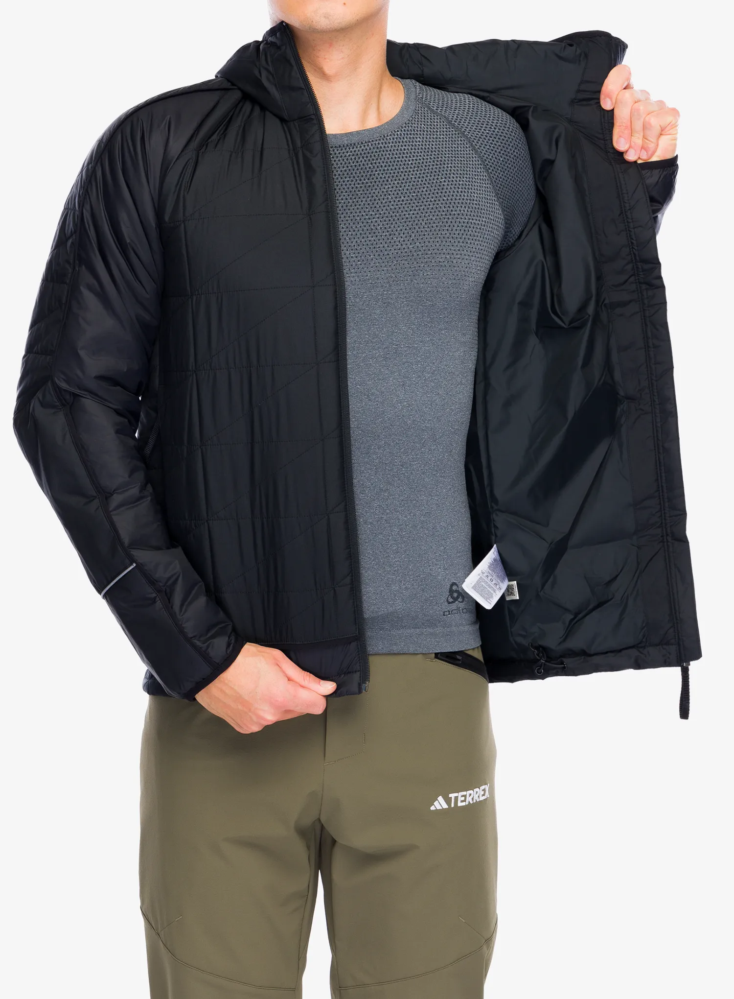 Izolovaná bunda adidas TERREX Multi Synthetic Insulated Hooded Jkt - black