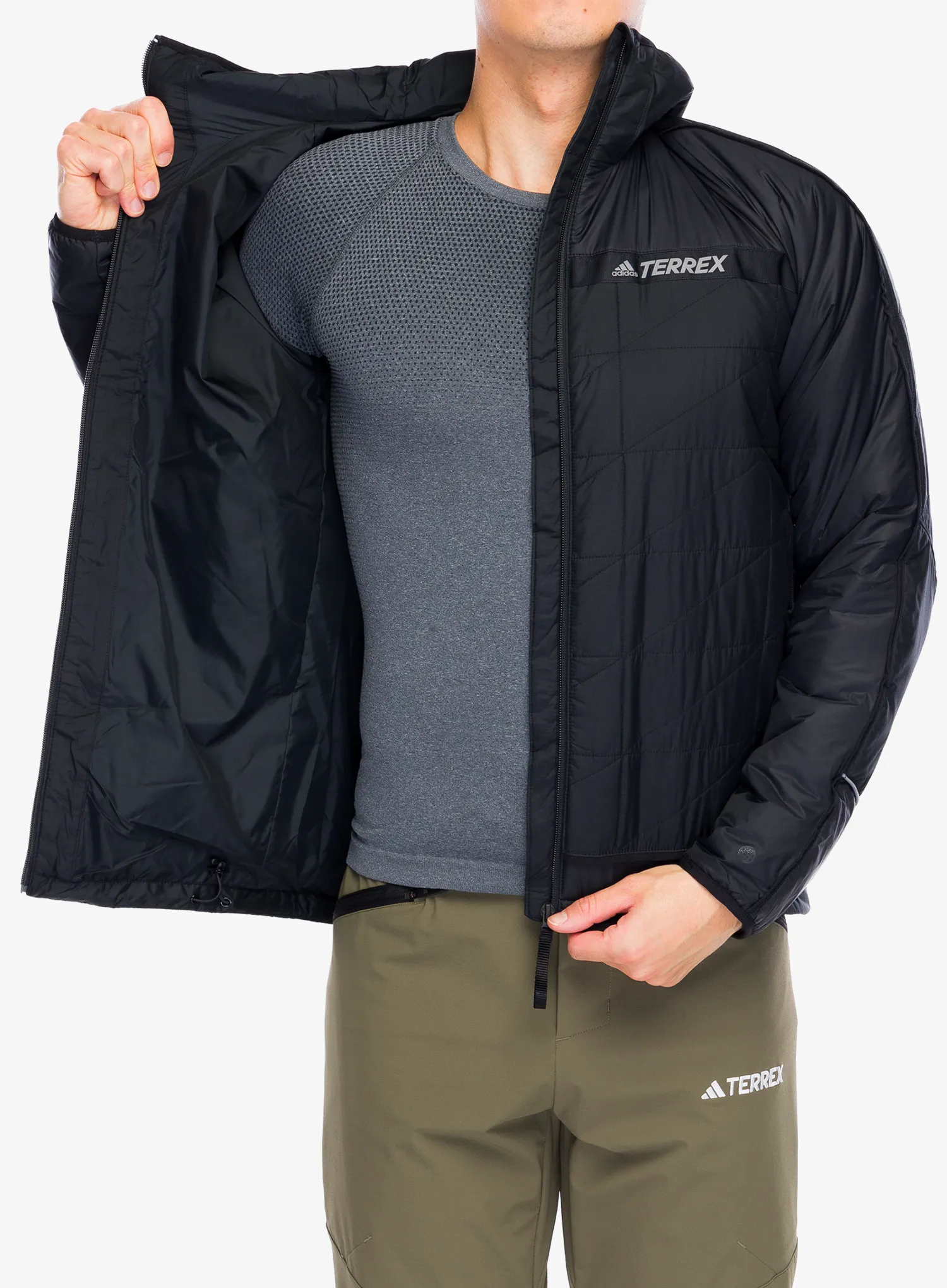 Izolovaná bunda adidas TERREX Multi Synthetic Insulated Hooded Jkt - black