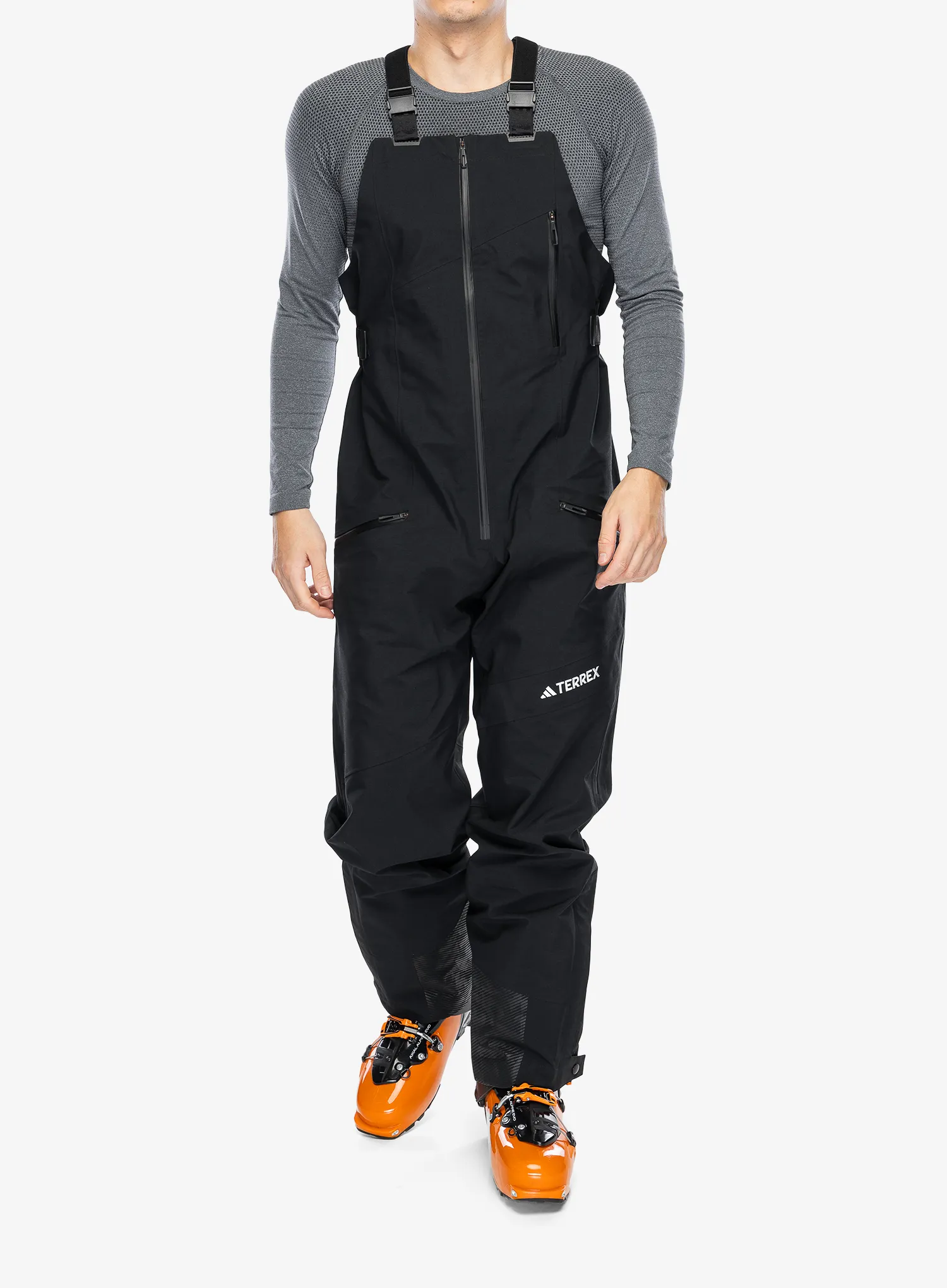 Membránové kalhoty adidas TERREX Techrock 3L GORE-TEX C-Knit Bib Pants - black