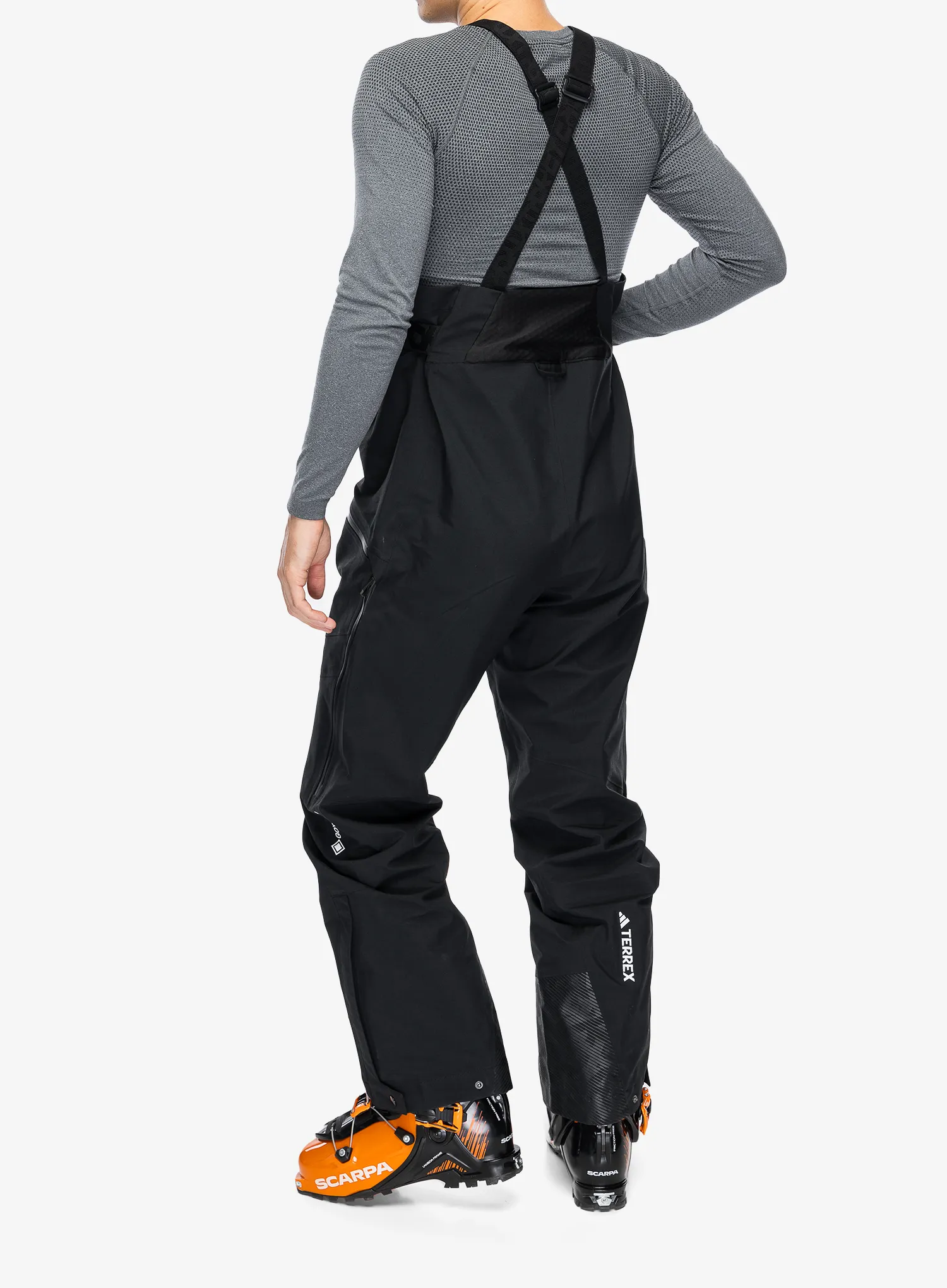 Membránové kalhoty adidas TERREX Techrock 3L GORE-TEX C-Knit Bib Pants - black