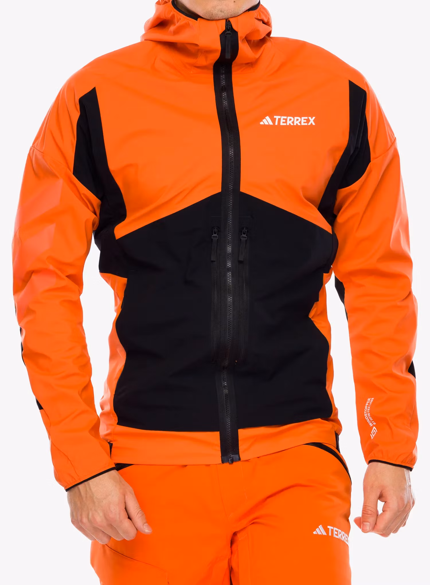 Softshellová bunda adidas TERREX Techrock GORE-TEX WINDSTOPPER Softshell Jkt - semi impact orange/black