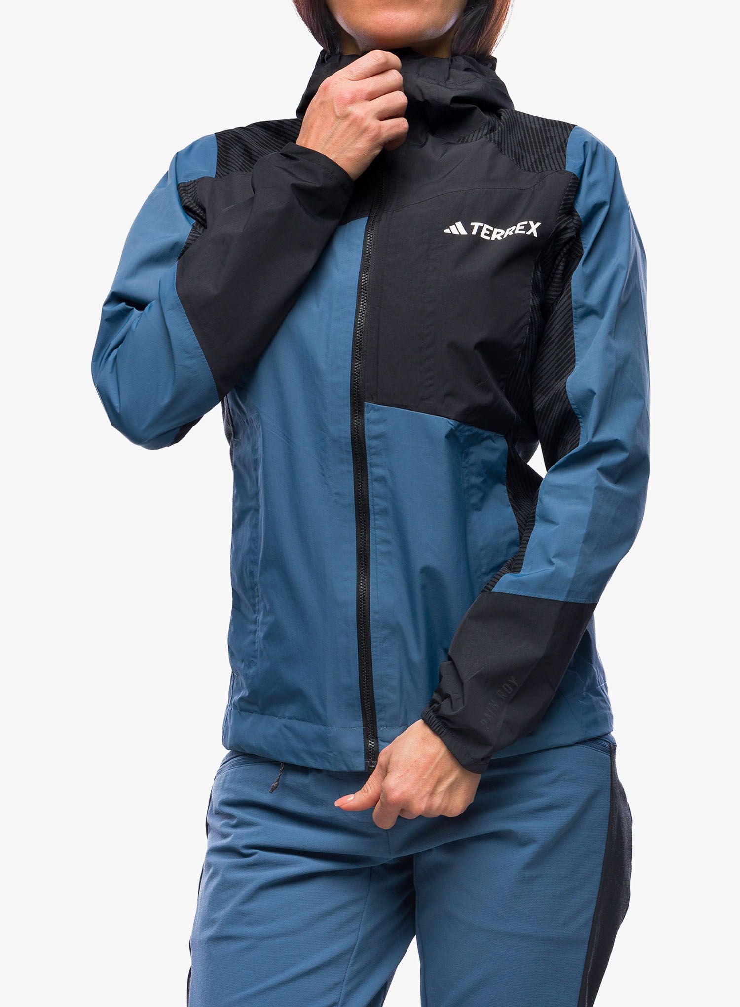 Dámská bunda do deště adidas TERREX Xperior Hybrid Primeknit Rain Jkt - wonste/black