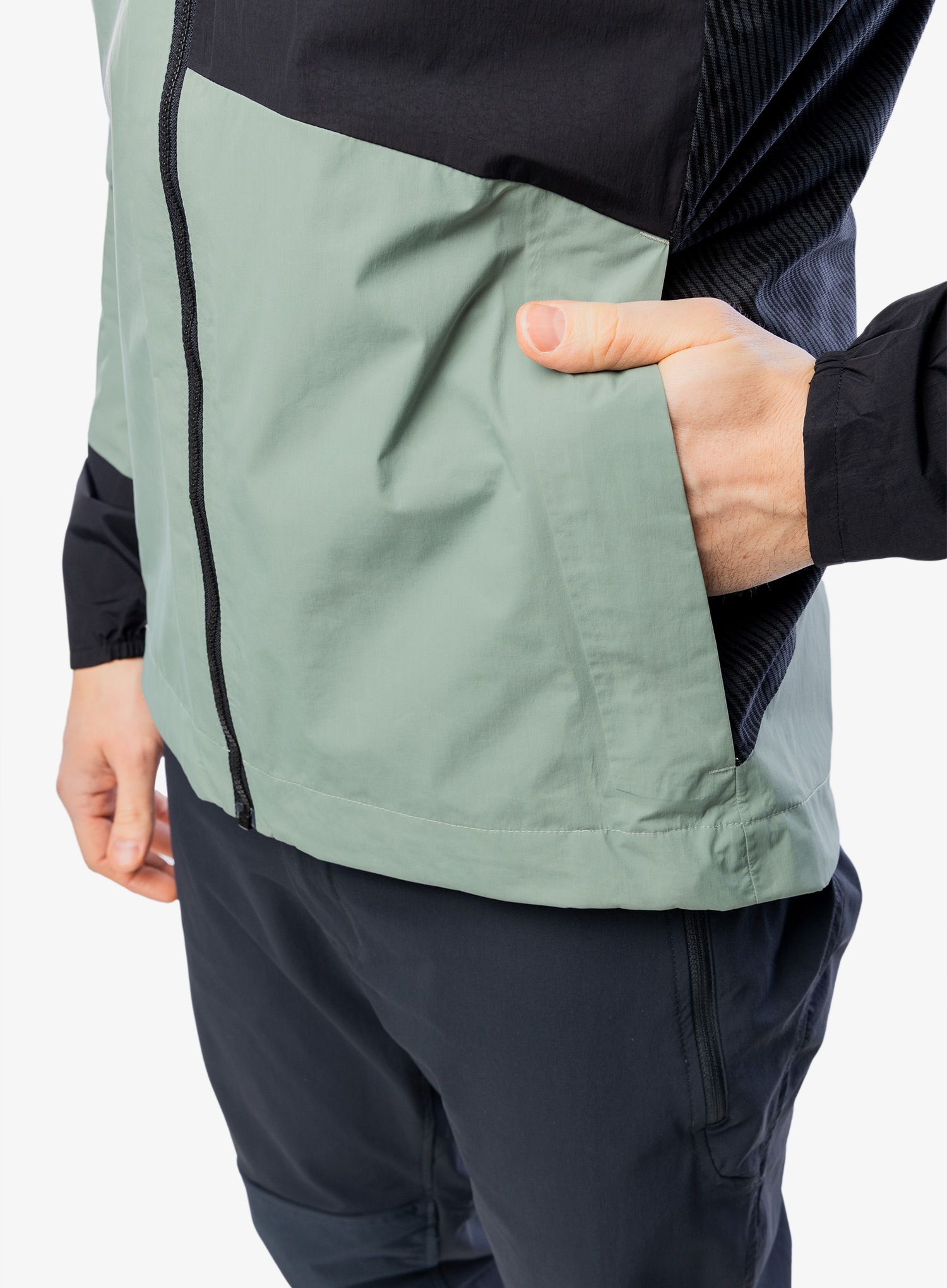 Bunda do deště adidas TERREX Xperior Hybrid RAIN.RDY Jacket - silver green/black