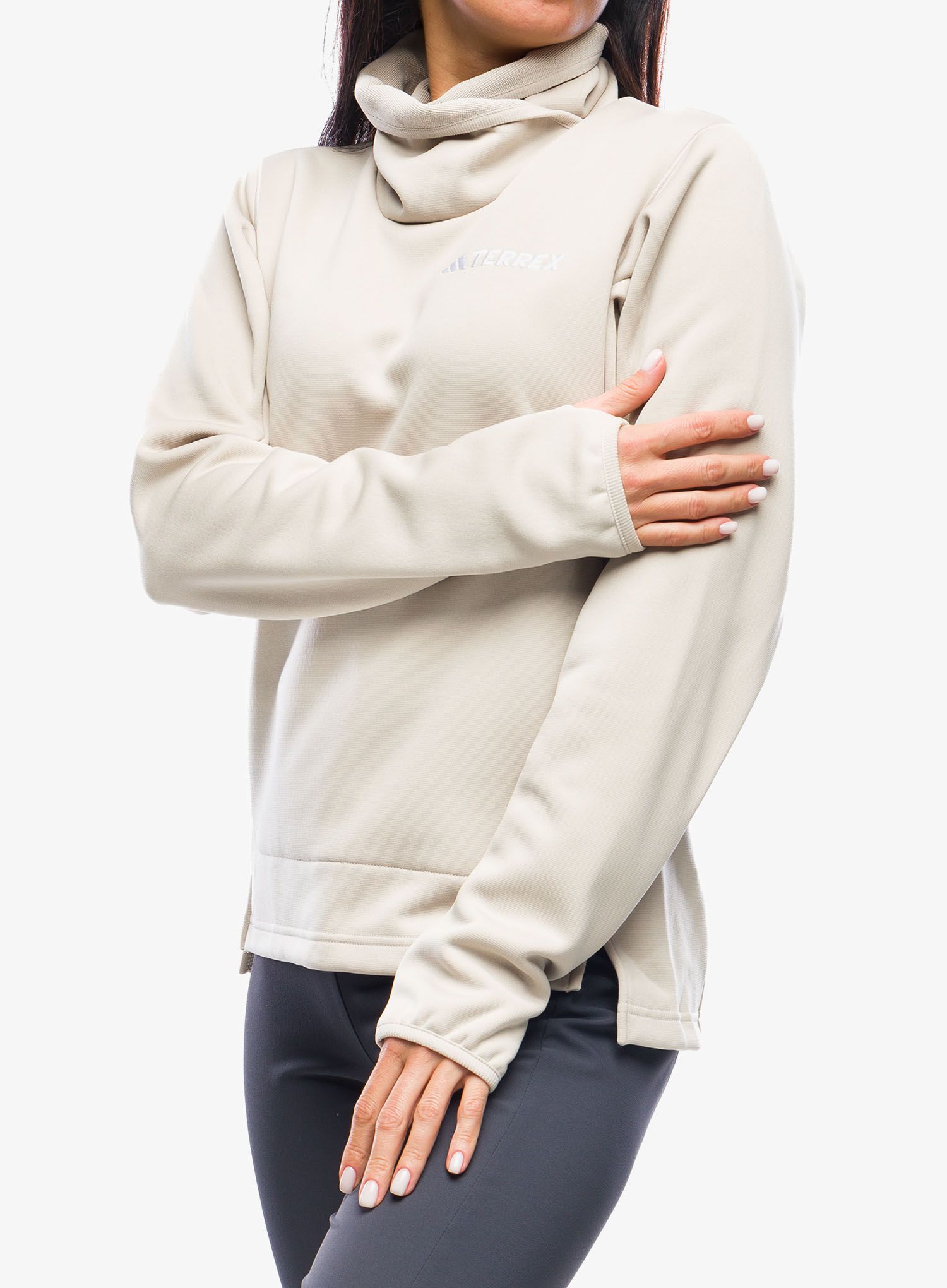 Fleece mikina dámská adidas TERREX Xperior Medium Fleece - wonder beige