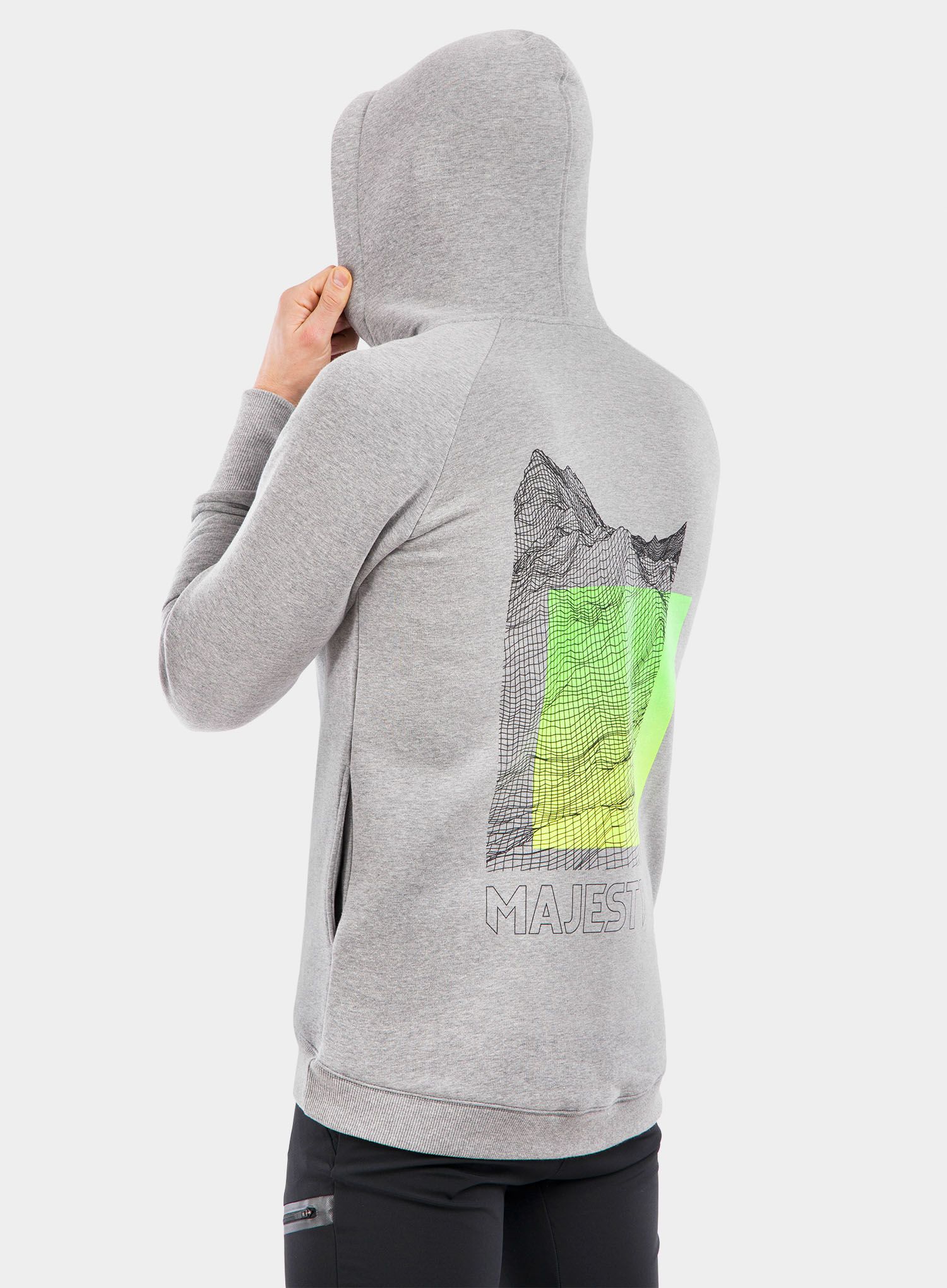 Mikina s kapucí Majesty Super Zip Hoodie - grey