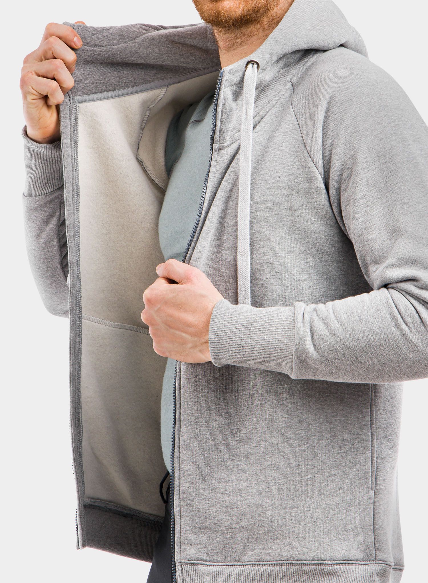Mikina s kapucí Majesty Super Zip Hoodie - grey