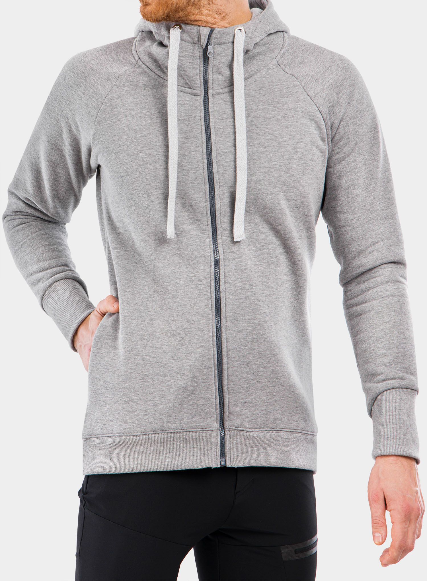 Mikina s kapucí Majesty Super Zip Hoodie - grey
