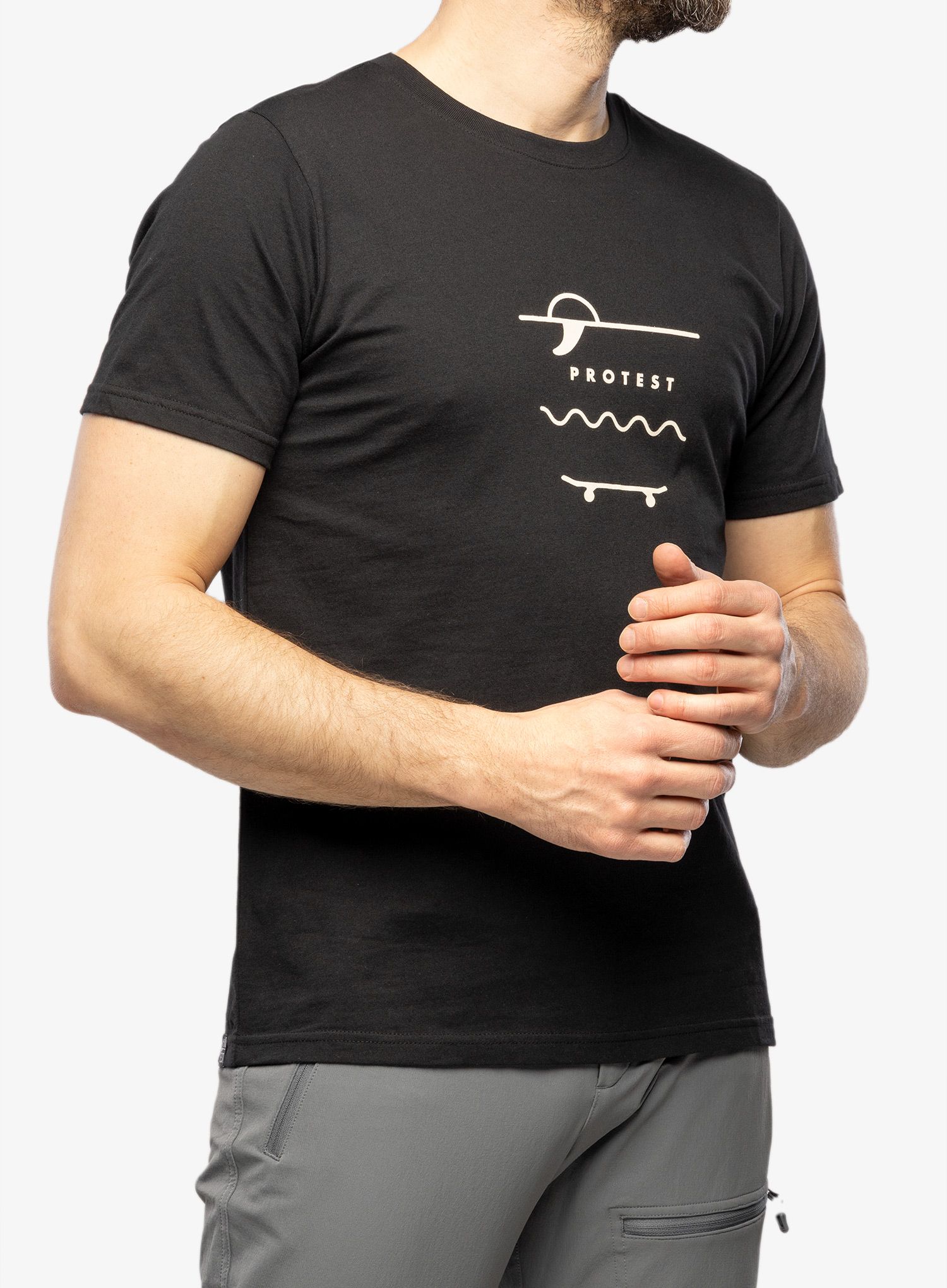 Bavlněné tričko Protest Prtahaird T-Shirt - true black