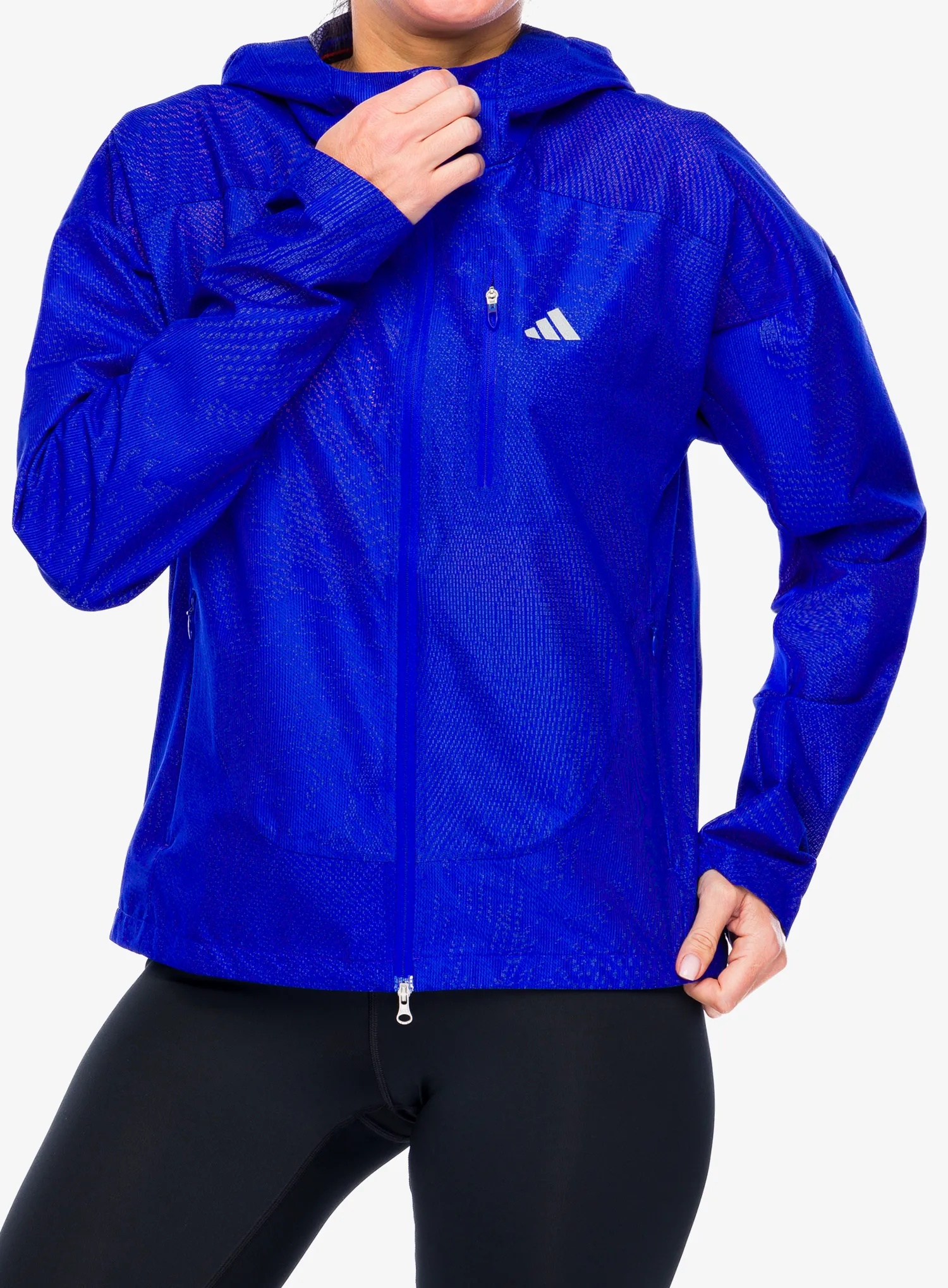 Bunda na běhání dámská adidas Adizero Jacket - lucid blue/blue