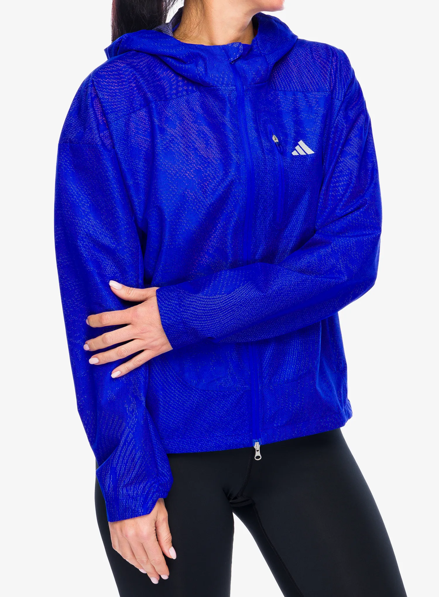 Bunda na běhání dámská adidas Adizero Jacket - lucid blue/blue