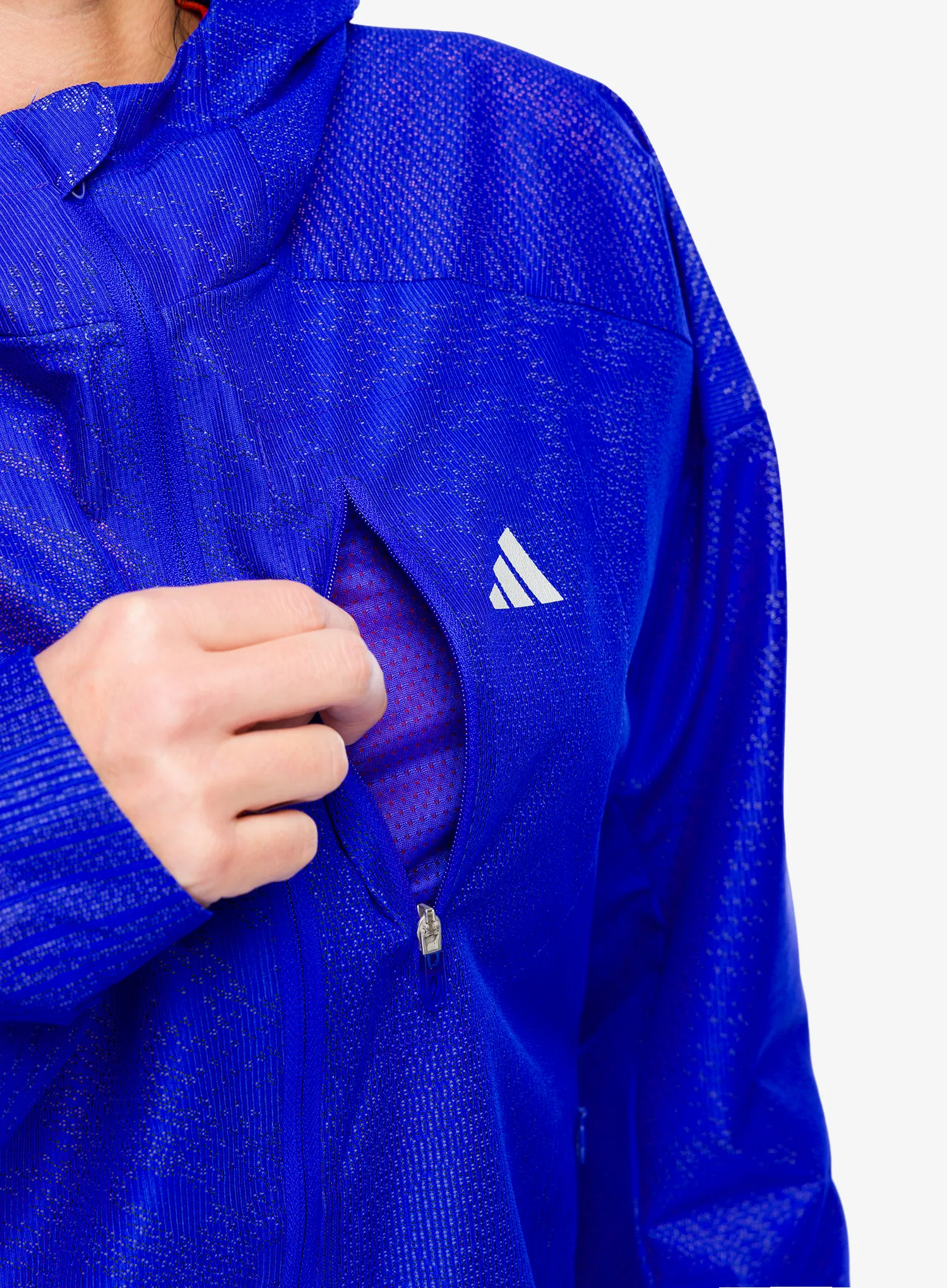Bunda na běhání dámská adidas Adizero Jacket - lucid blue/blue