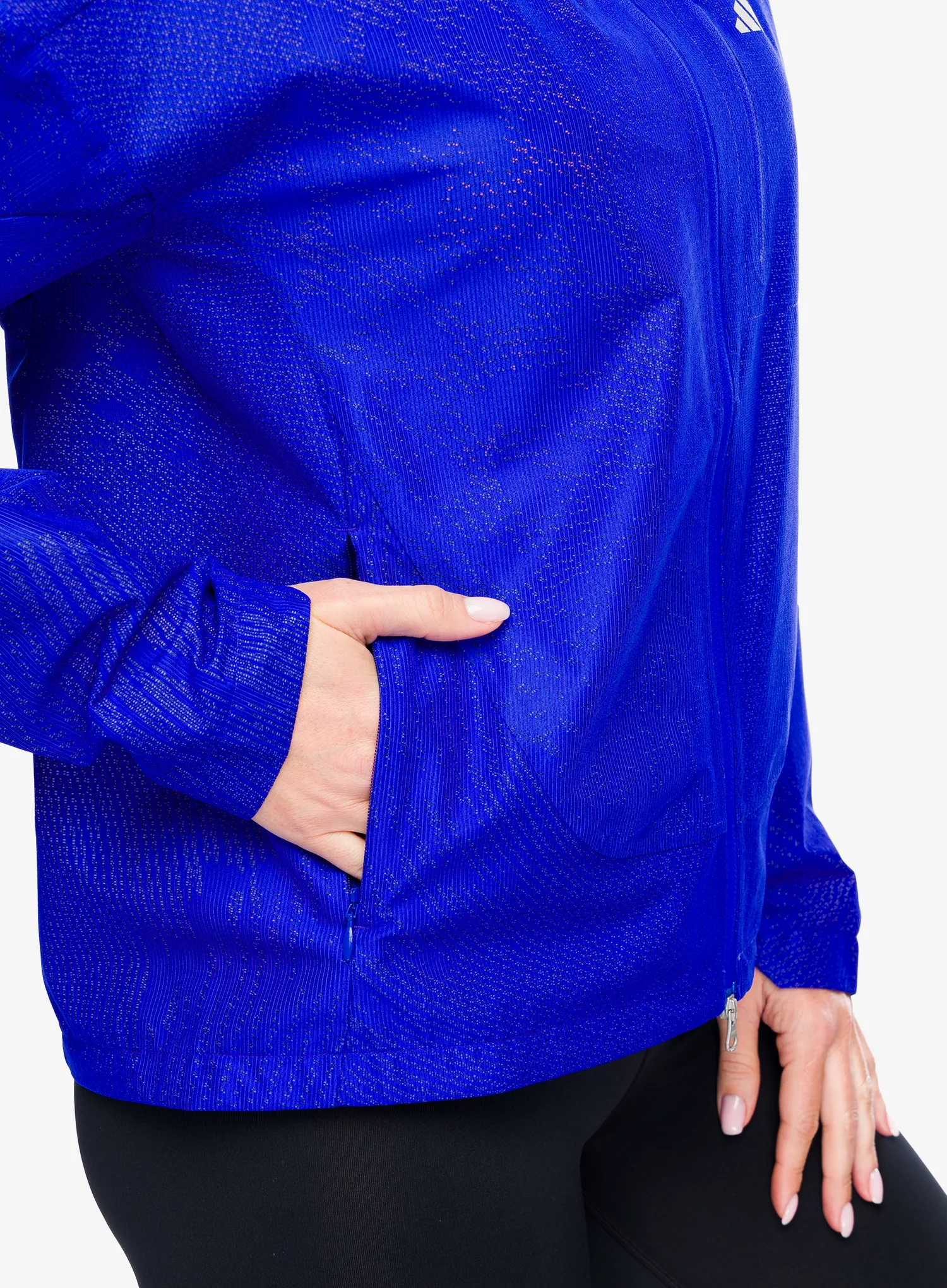Bunda na běhání dámská adidas Adizero Jacket - lucid blue/blue