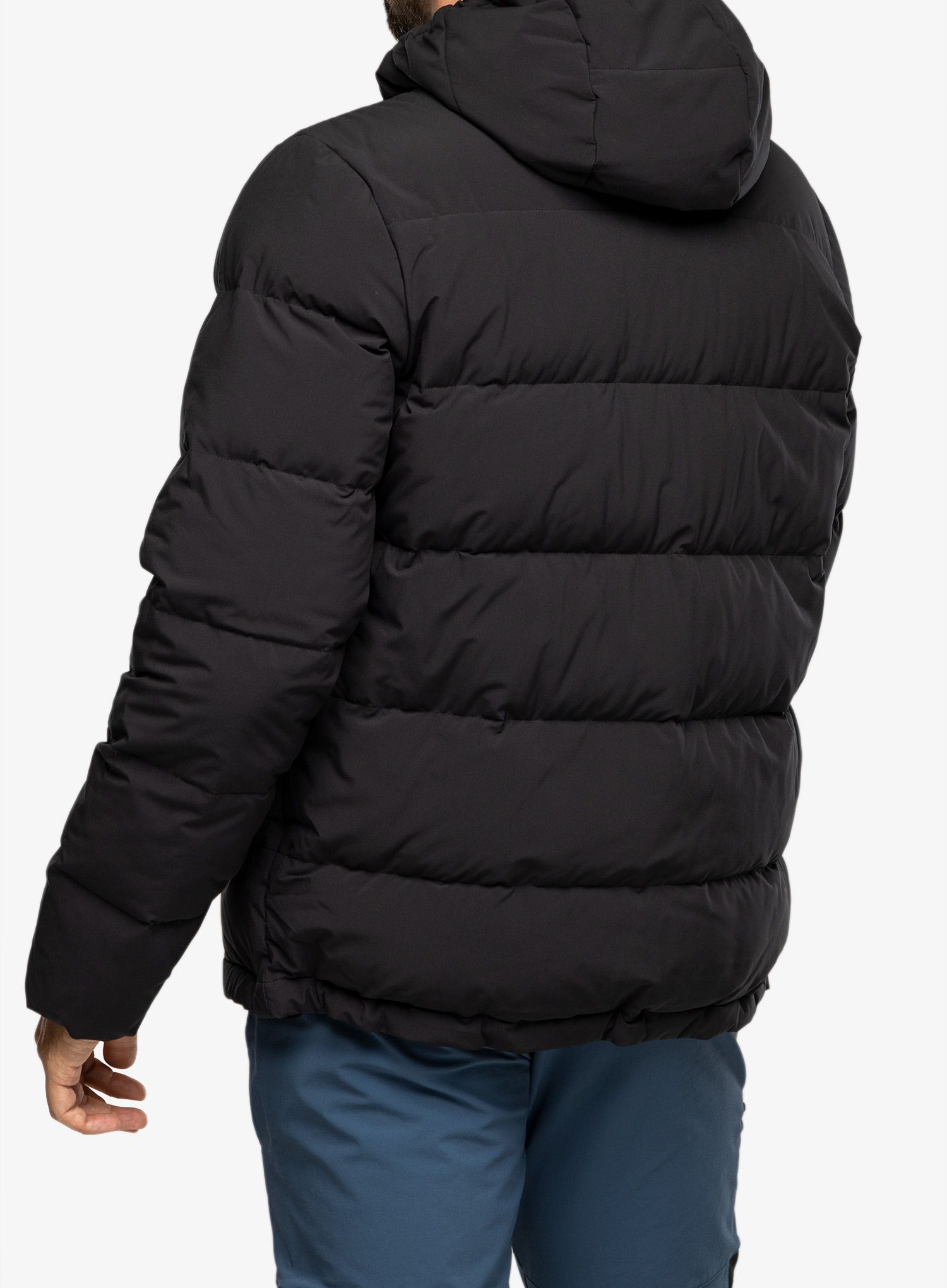 Péřová bunda adidas Helionic Hooded Jacket - black