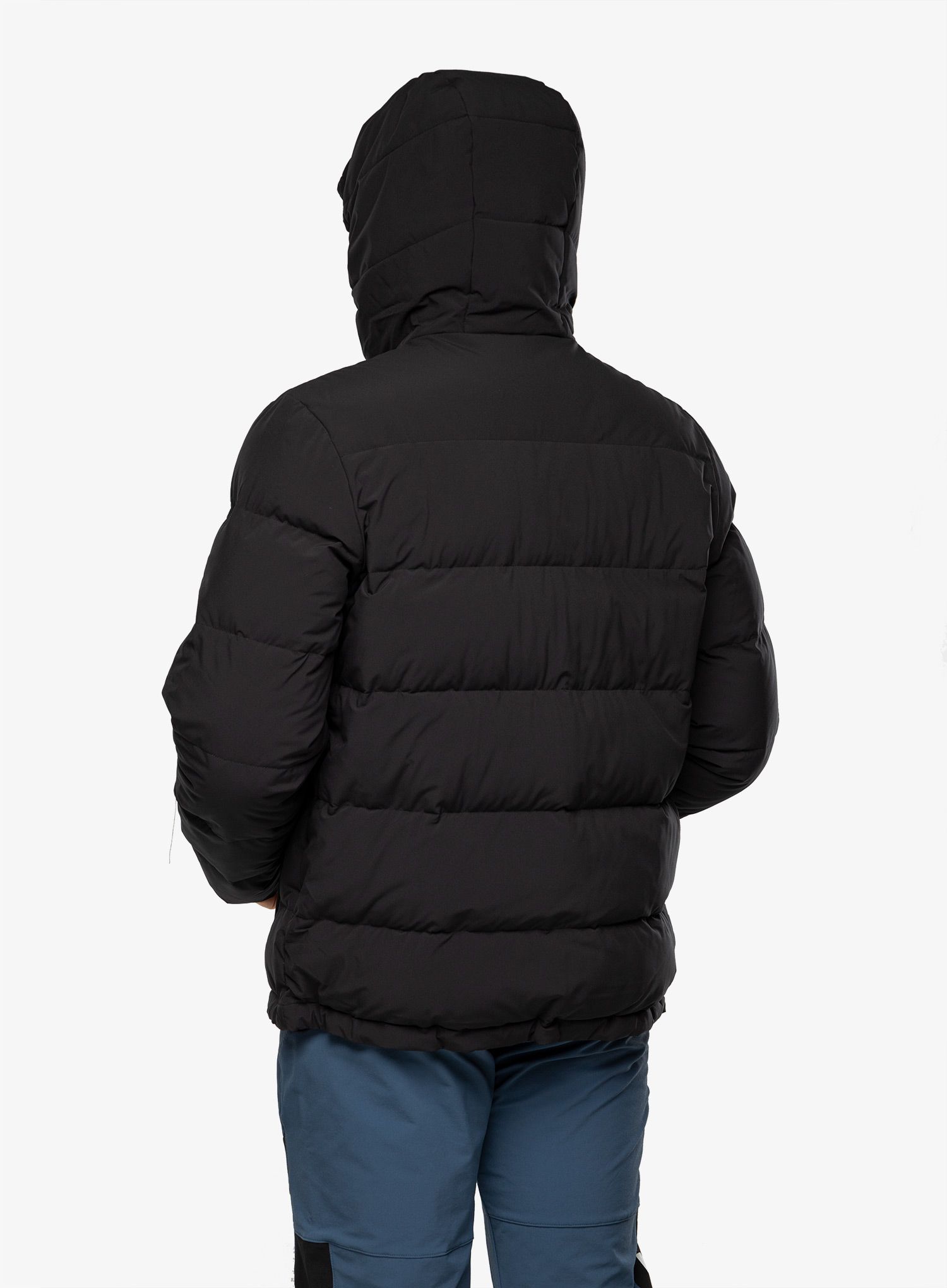Péřová bunda adidas Helionic Hooded Jacket - black