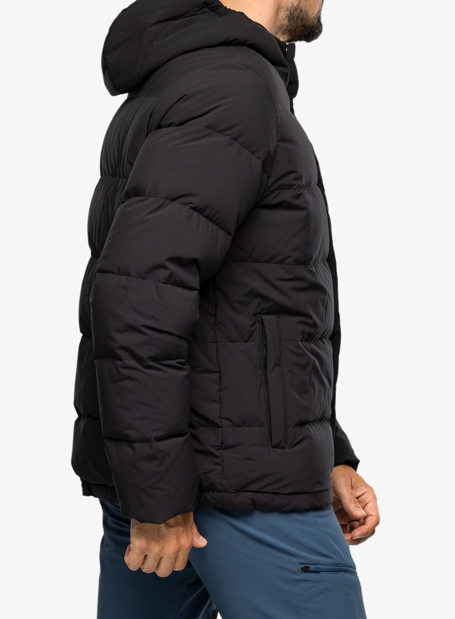 Péřová bunda adidas Helionic Hooded Jacket - black
