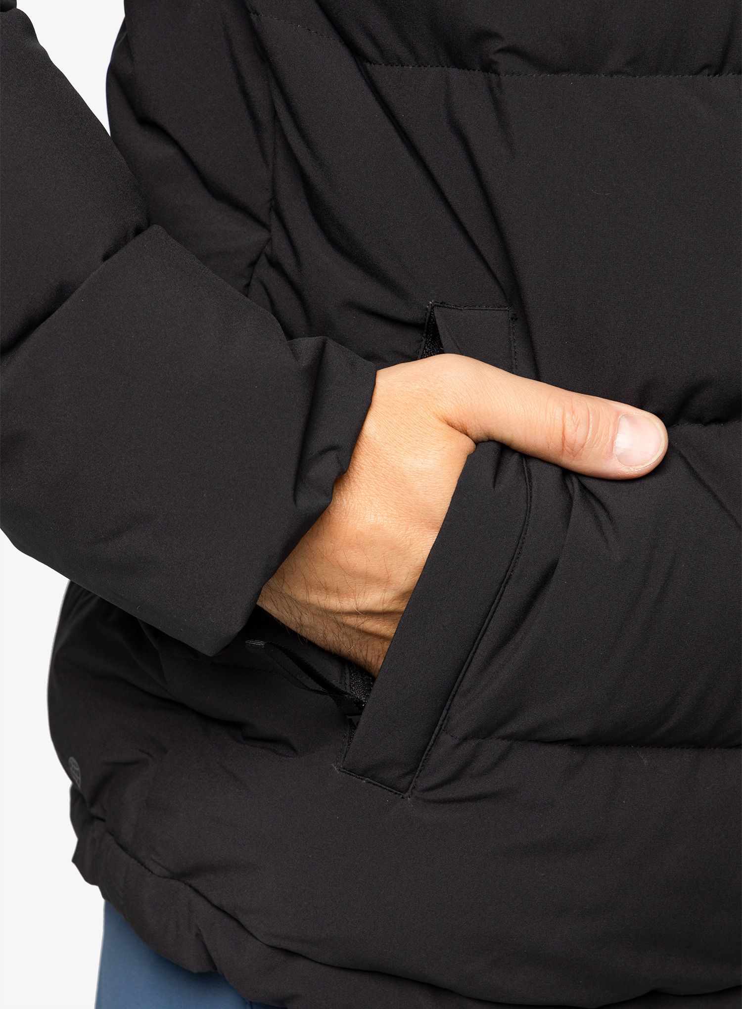 Péřová bunda adidas Helionic Hooded Jacket - black