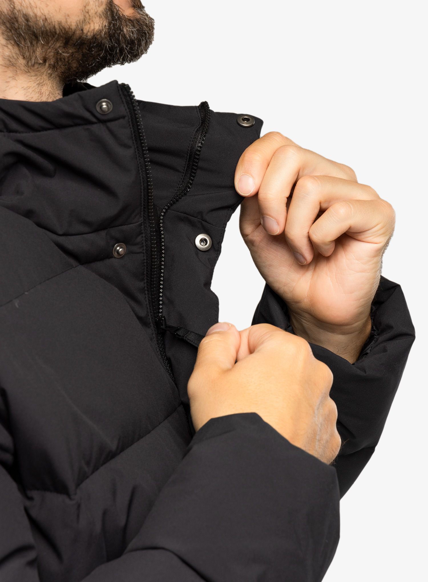 Péřová bunda adidas Helionic Hooded Jacket - black