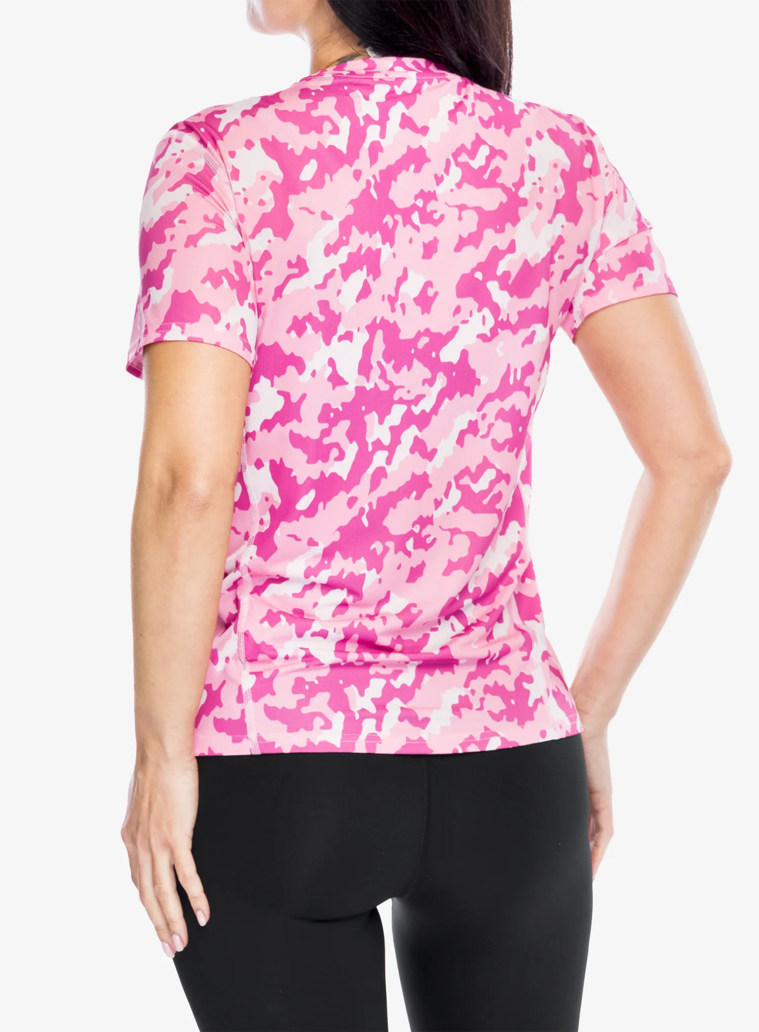 Běžecké tričko dámské adidas Own The Run Camo Running Tee - clear pink