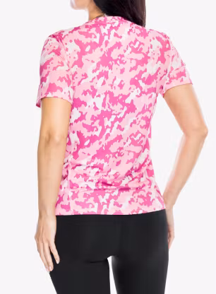 Běžecké tričko dámské adidas Own The Run Camo Running Tee - clear pink