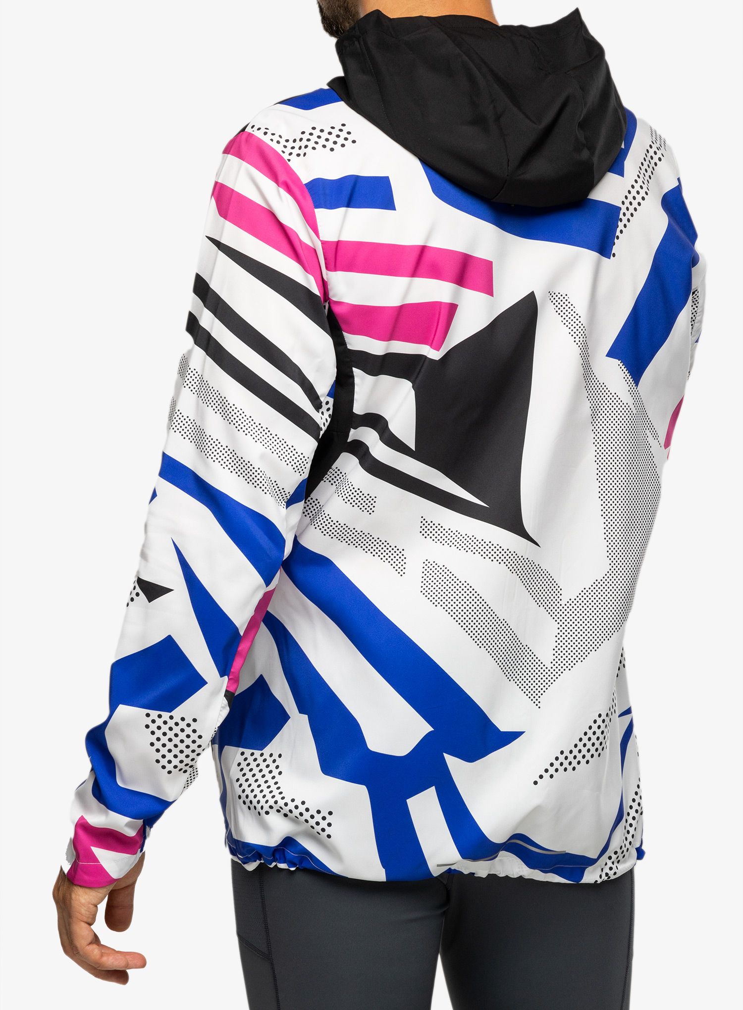 Bunda na běhání adidas Own The Run Seasonal Jacket - black/white/fuschia