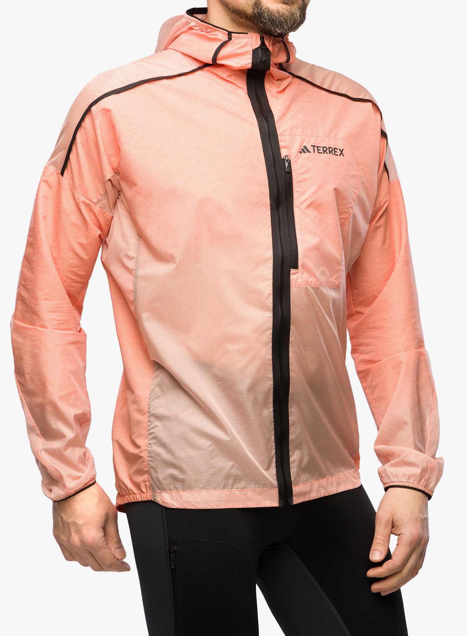 Bunda na běhání adidas TERREX Agravic Windweave Windbreaker - semi impact orange