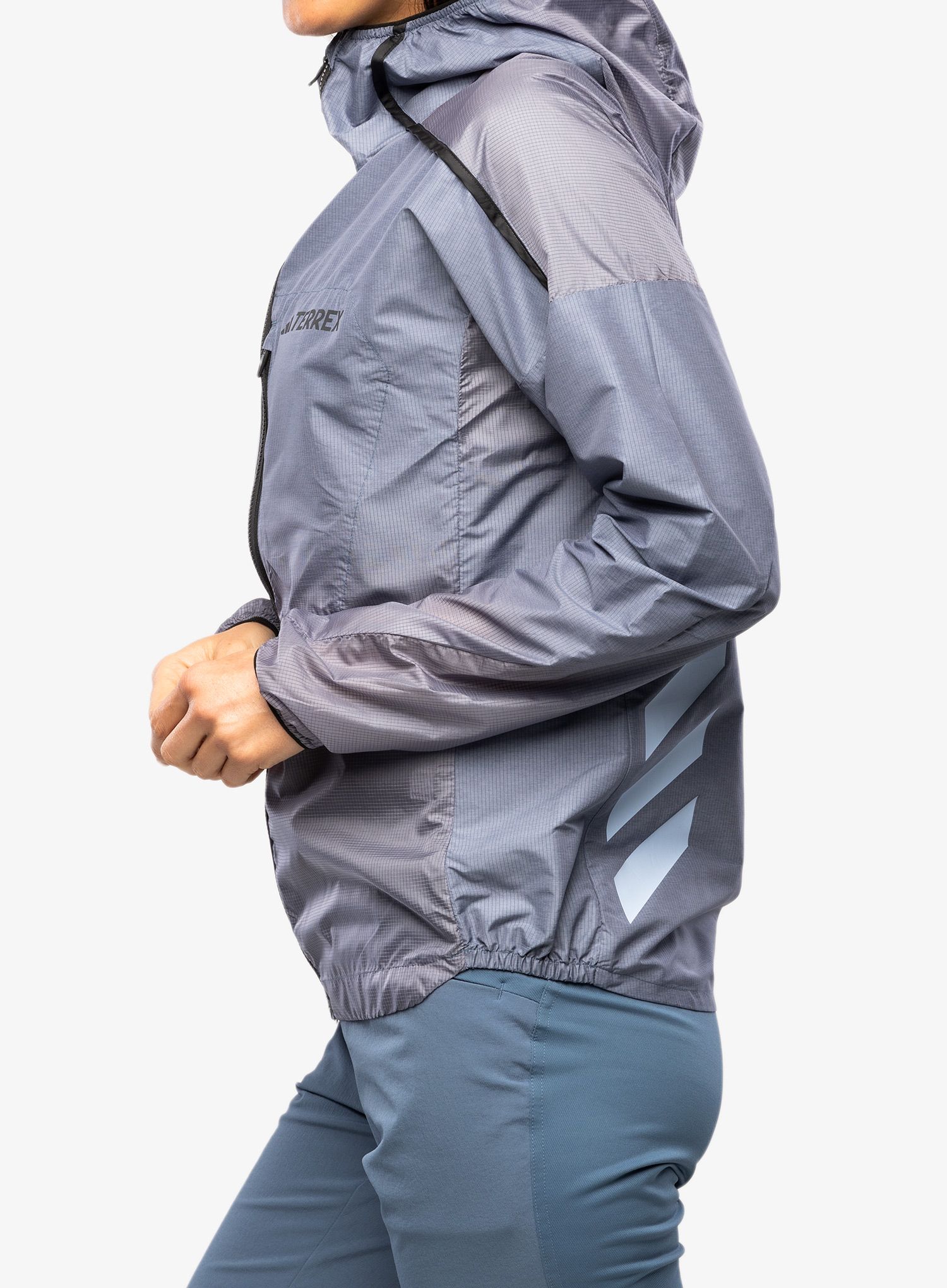 Bunda na běhání dámská adidas TERREX Agravic Windweave Windbreaker - wonder steel