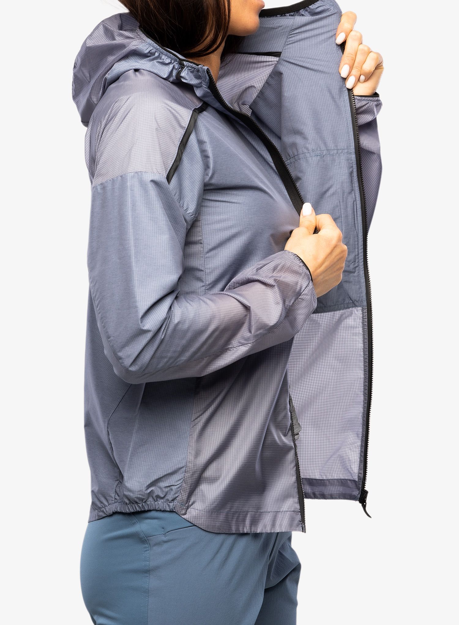 Bunda na běhání dámská adidas TERREX Agravic Windweave Windbreaker - wonder steel
