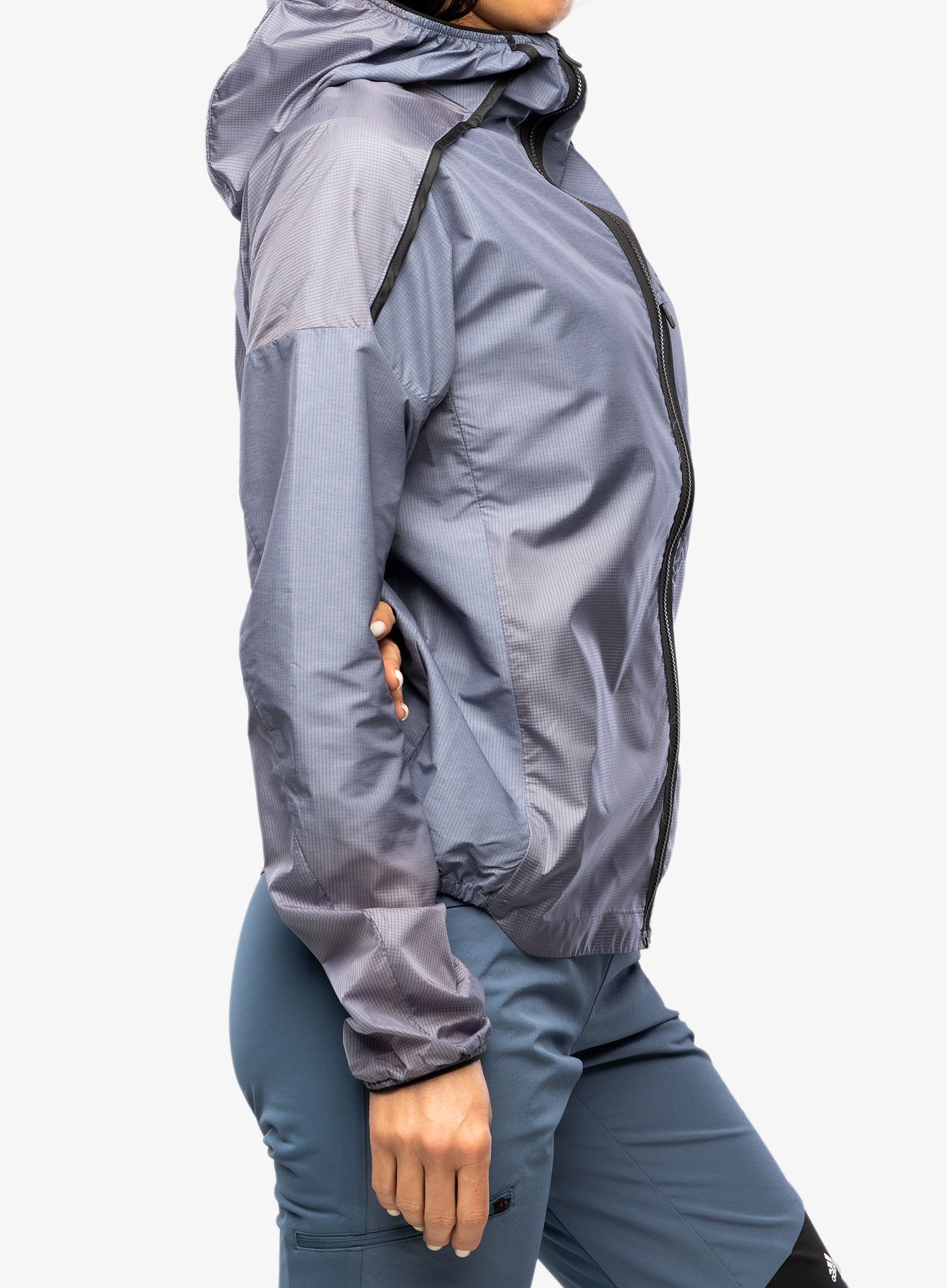 Bunda na běhání dámská adidas TERREX Agravic Windweave Windbreaker - wonder steel
