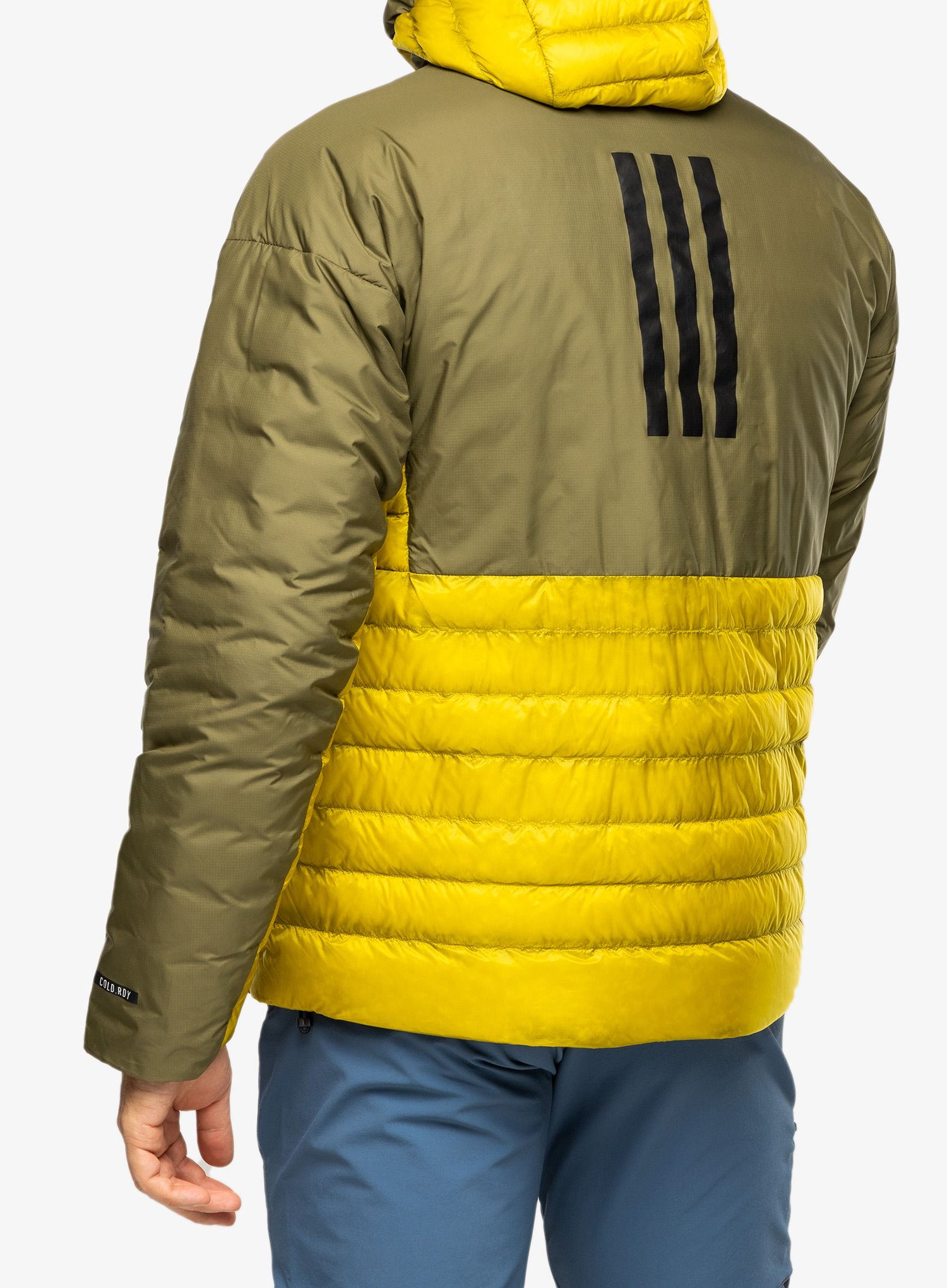 Péřová bunda adidas TERREX Down Hoody - pulse olive/focus olive
