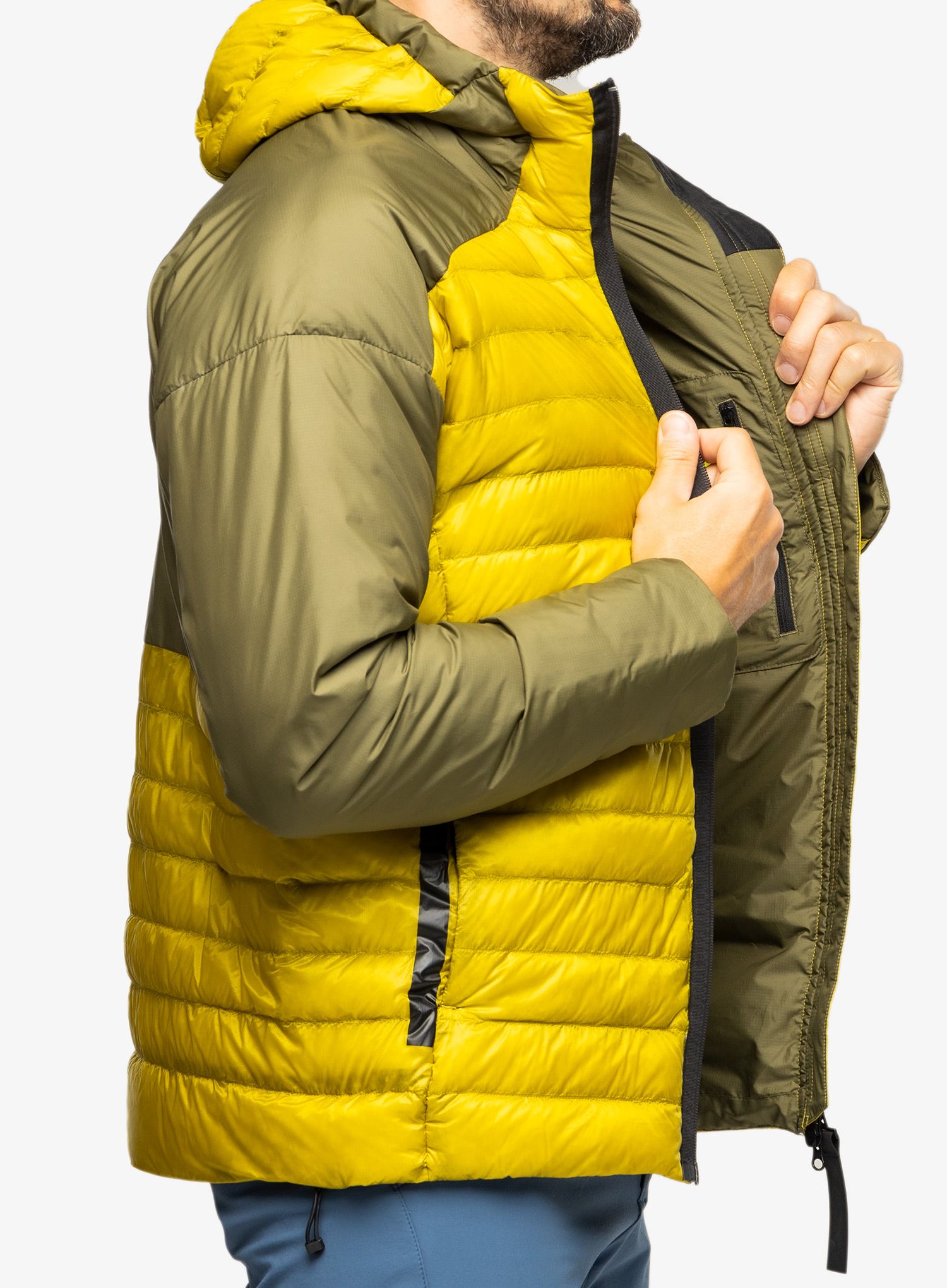 Péřová bunda adidas TERREX Down Hoody - pulse olive/focus olive