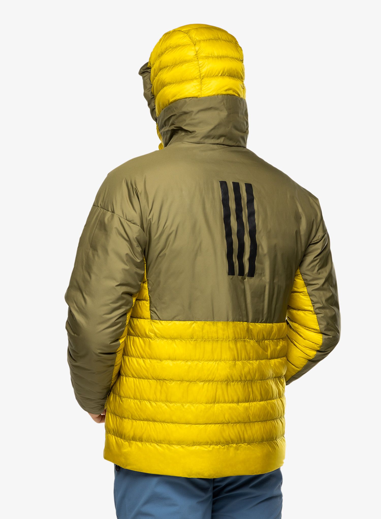 Péřová bunda adidas TERREX Down Hoody - pulse olive/focus olive