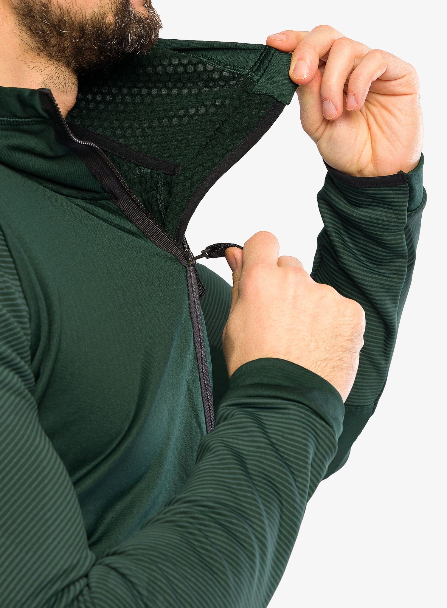 Mikina adidas TERREX Flooce Hooded Hiking Fleece - shadow green