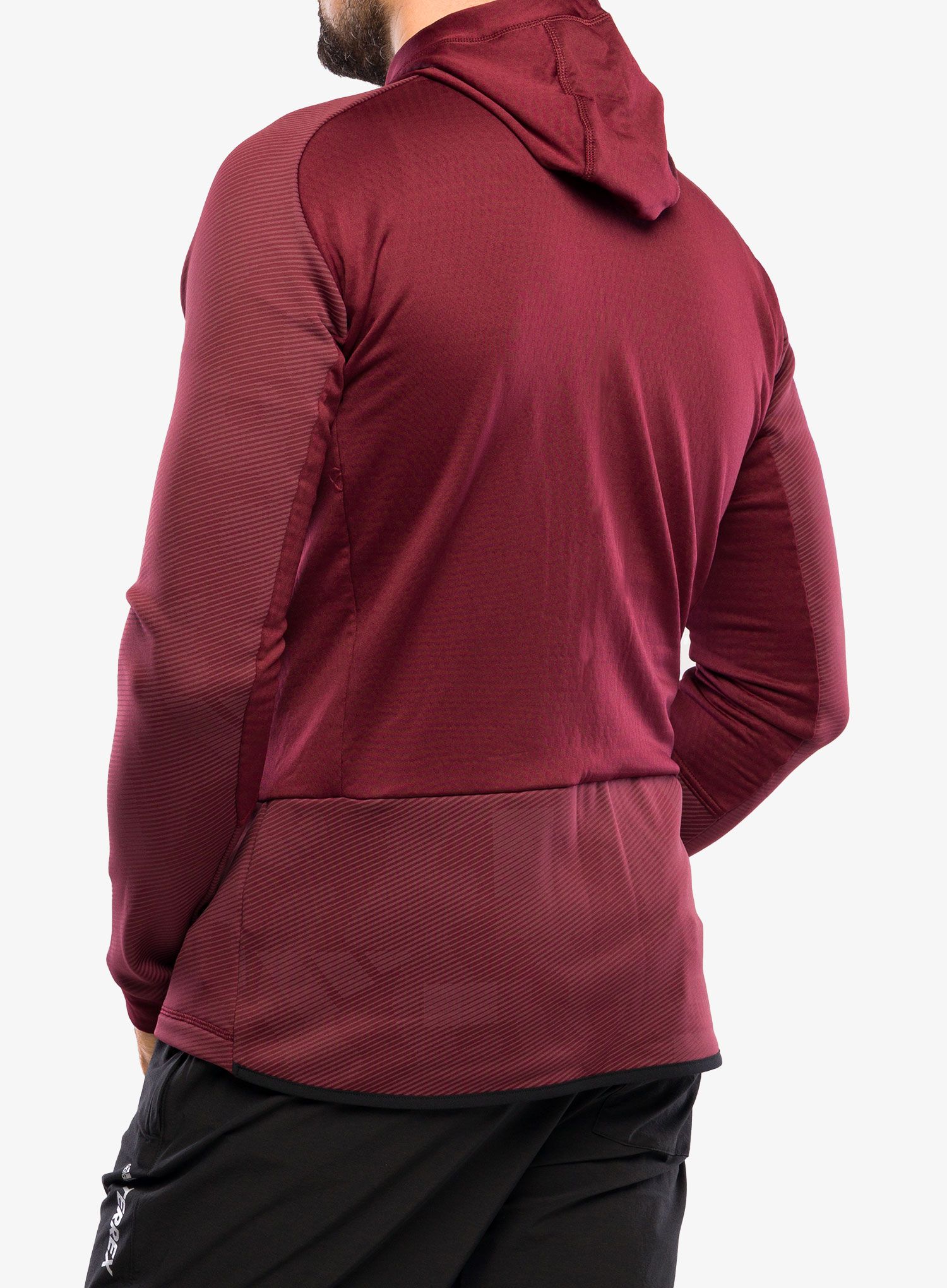 Mikina adidas TERREX Flooce Hooded Hiking Fleece - shadow red