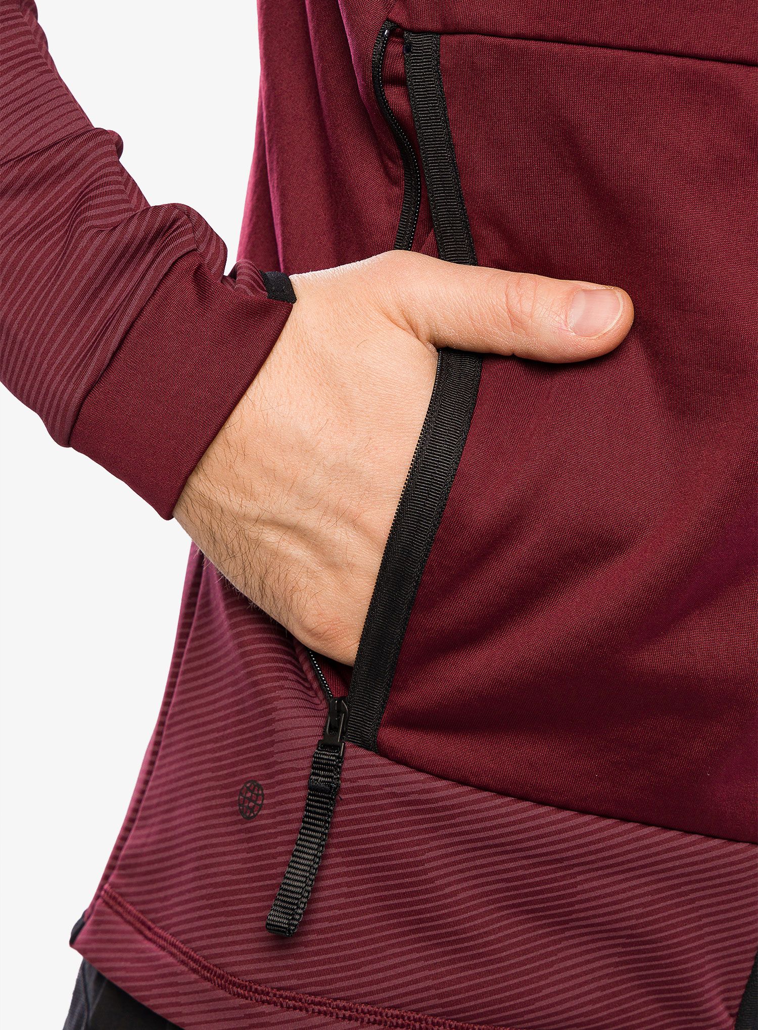 Mikina adidas TERREX Flooce Hooded Hiking Fleece - shadow red