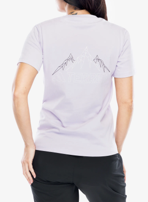 Bavlněné tričko dámské adidas TERREX Graphic T-Shirt - silver dawn