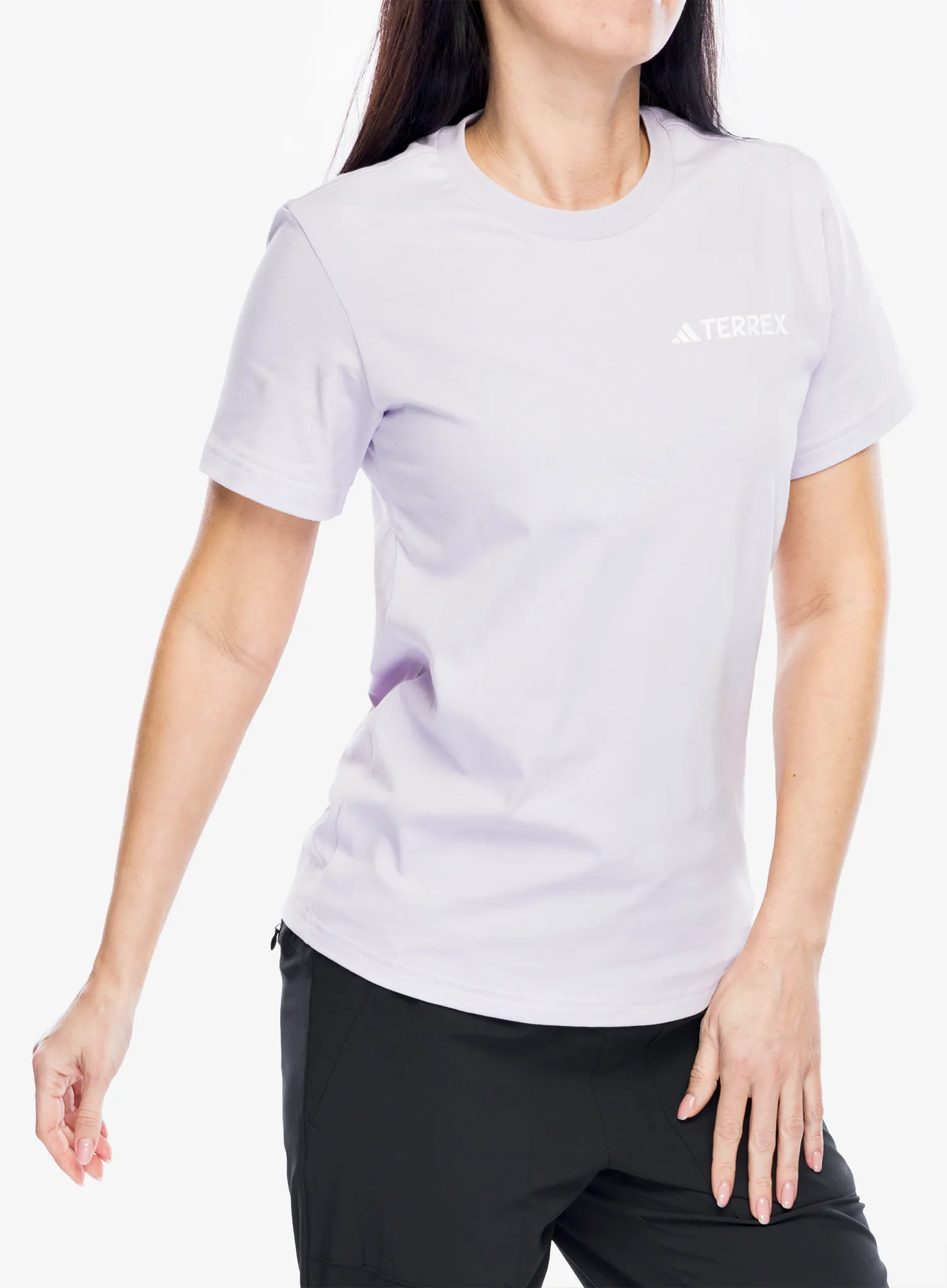 Bavlněné tričko dámské adidas TERREX Graphic T-Shirt - silver dawn