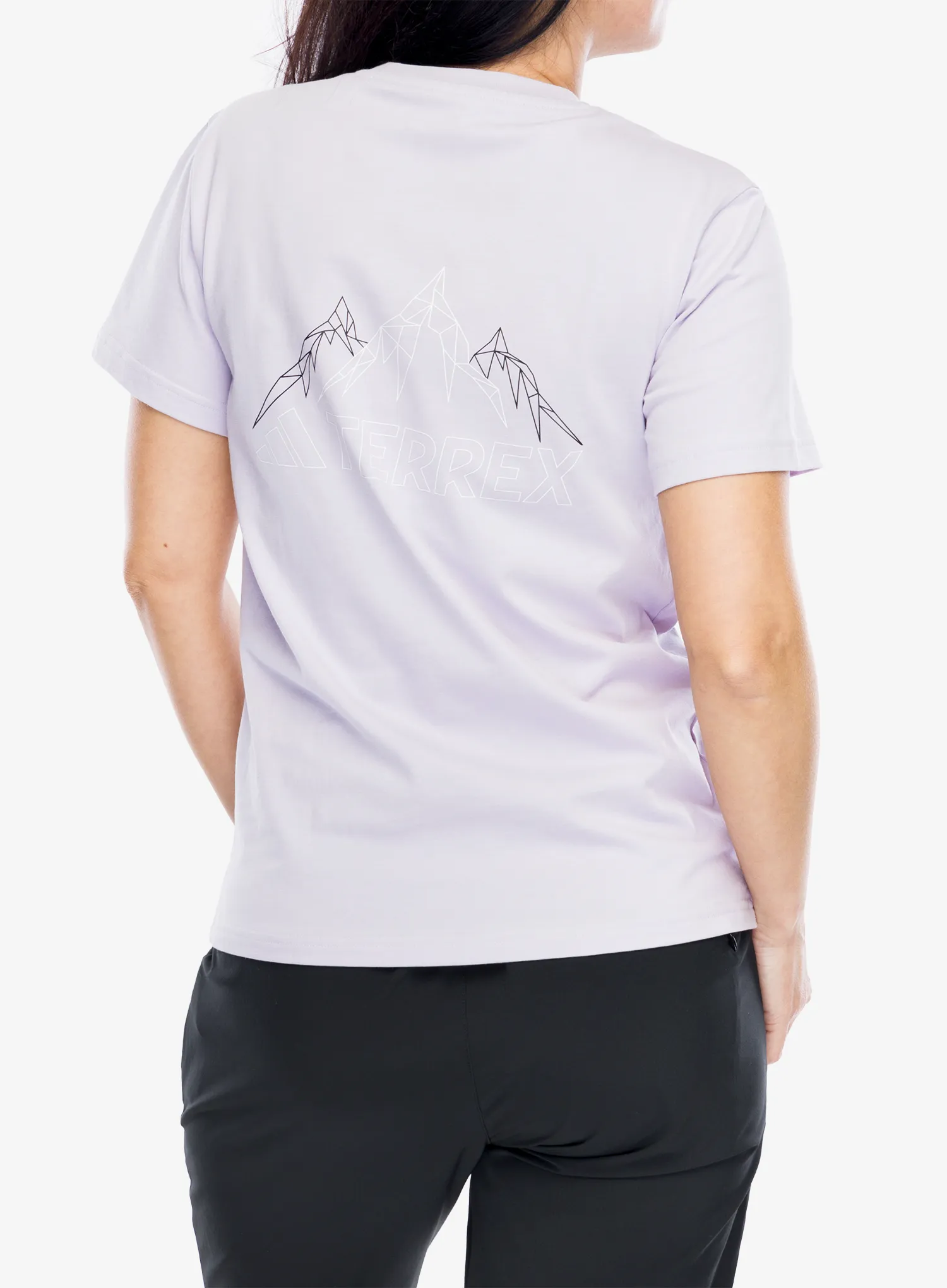 Bavlněné tričko dámské adidas TERREX Graphic T-Shirt - silver dawn