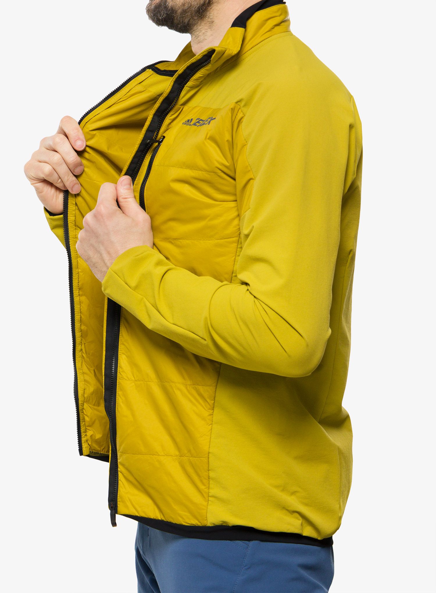 Hybridní bunda adidas TERREX Hybrid Insulation Jacket - pulse olive