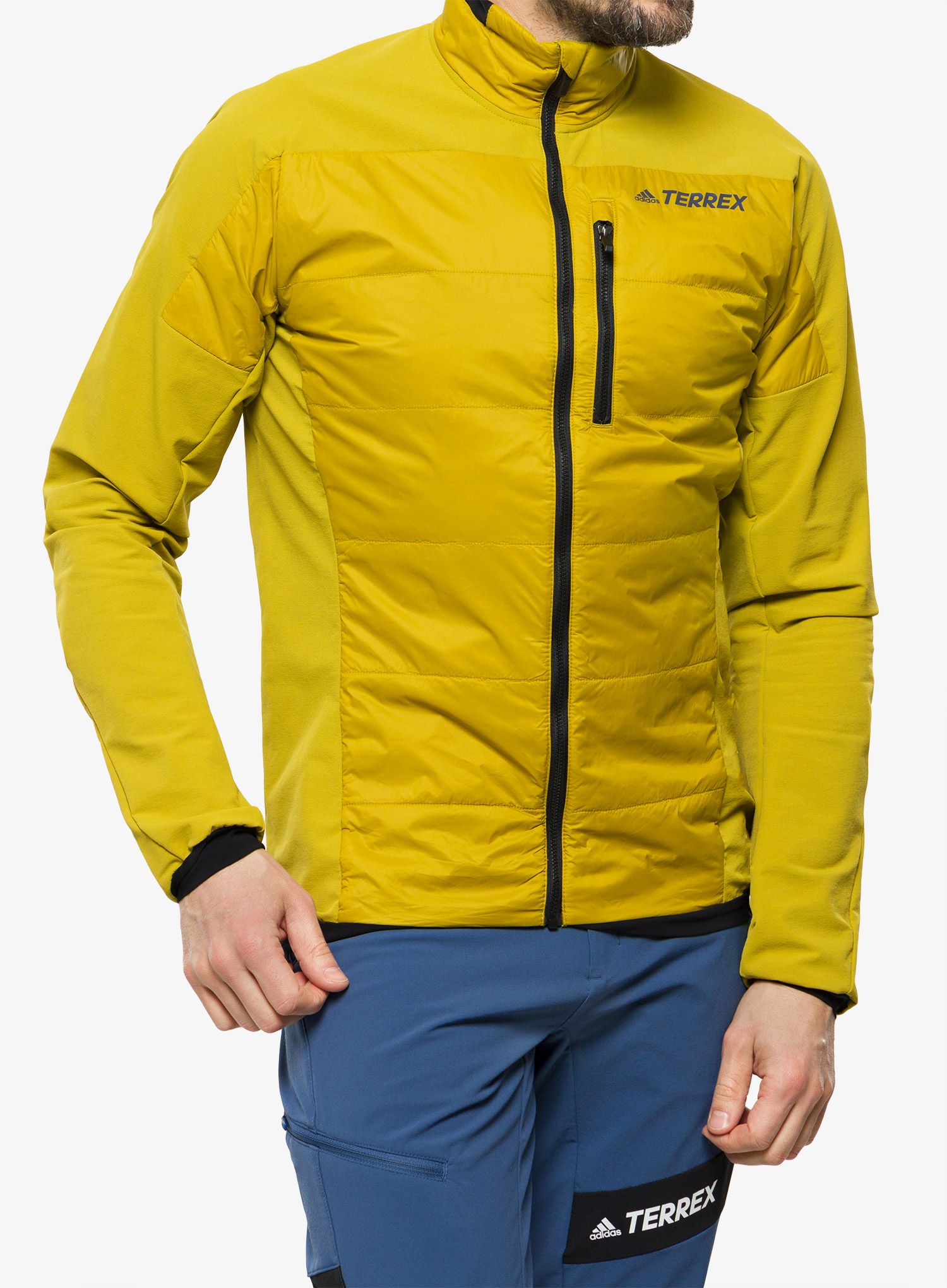 Hybridní bunda adidas TERREX Hybrid Insulation Jacket - pulse olive