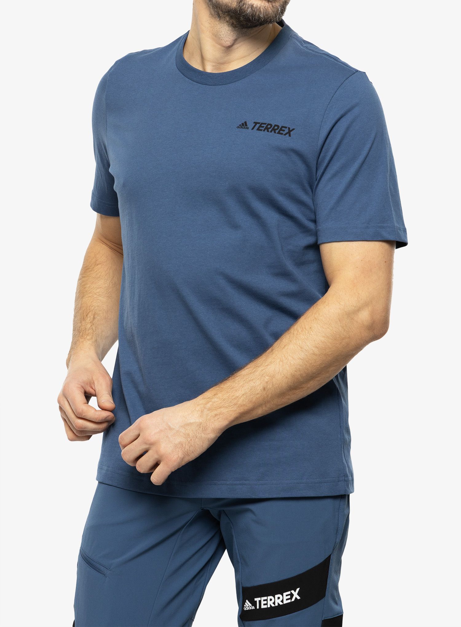 Bavlněné tričko adidas TERREX Mountain Graphic Tee - wonder steel