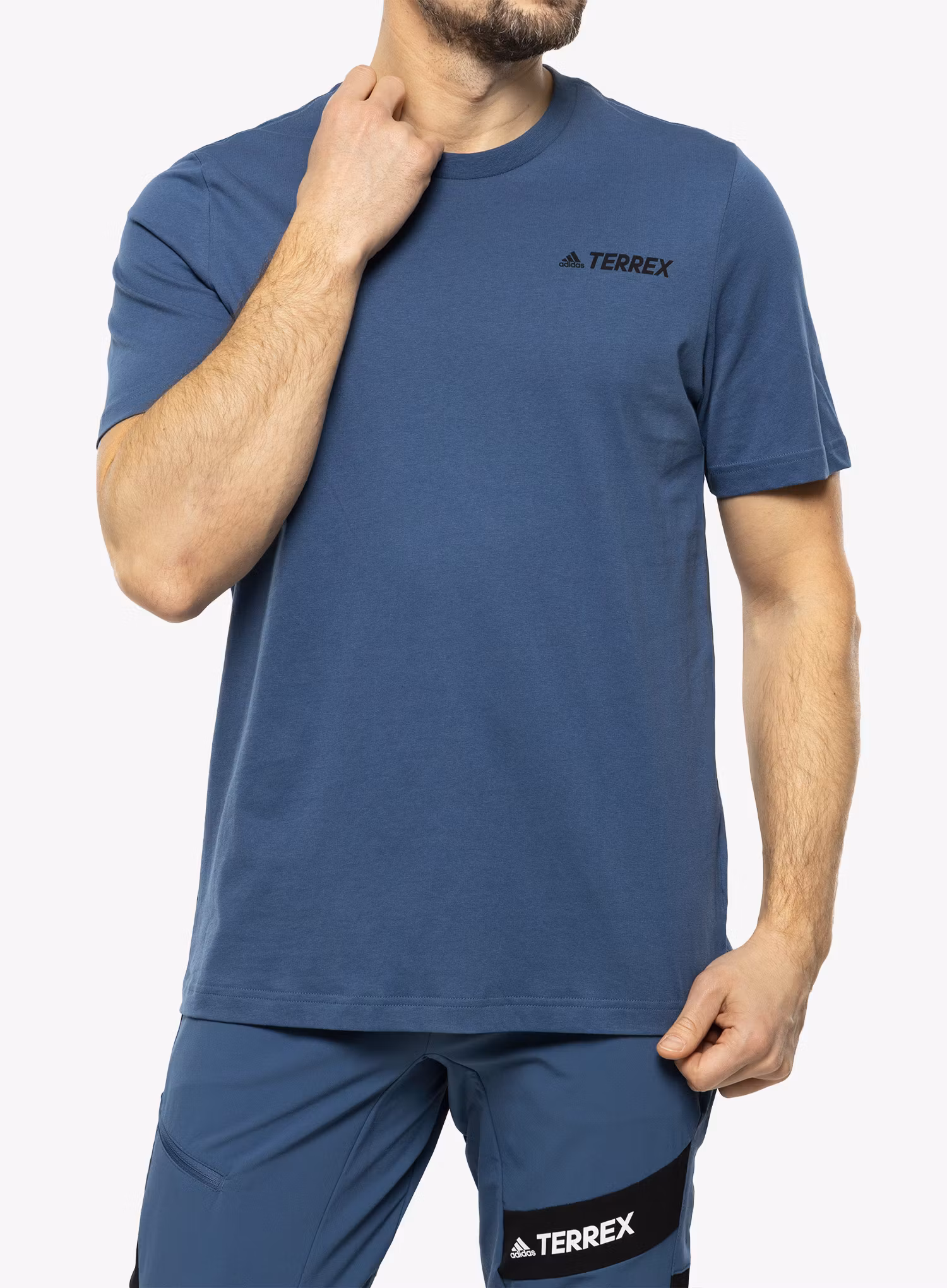 Bavlněné tričko adidas TERREX Mountain Graphic Tee - wonder steel