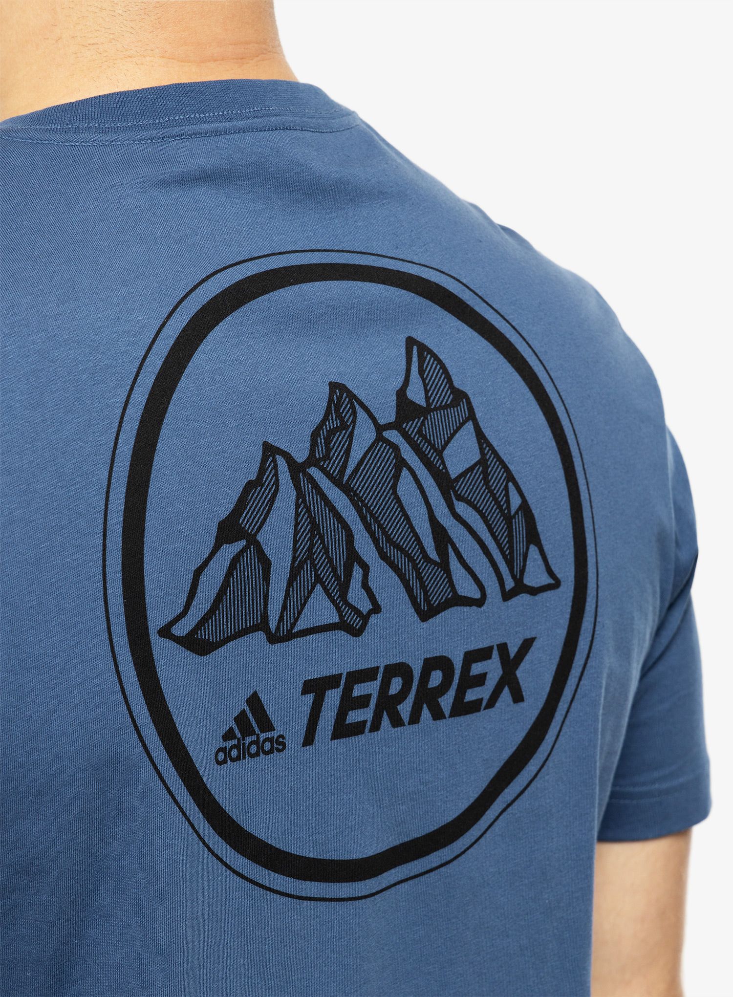 Bavlněné tričko adidas TERREX Mountain Graphic Tee - wonder steel