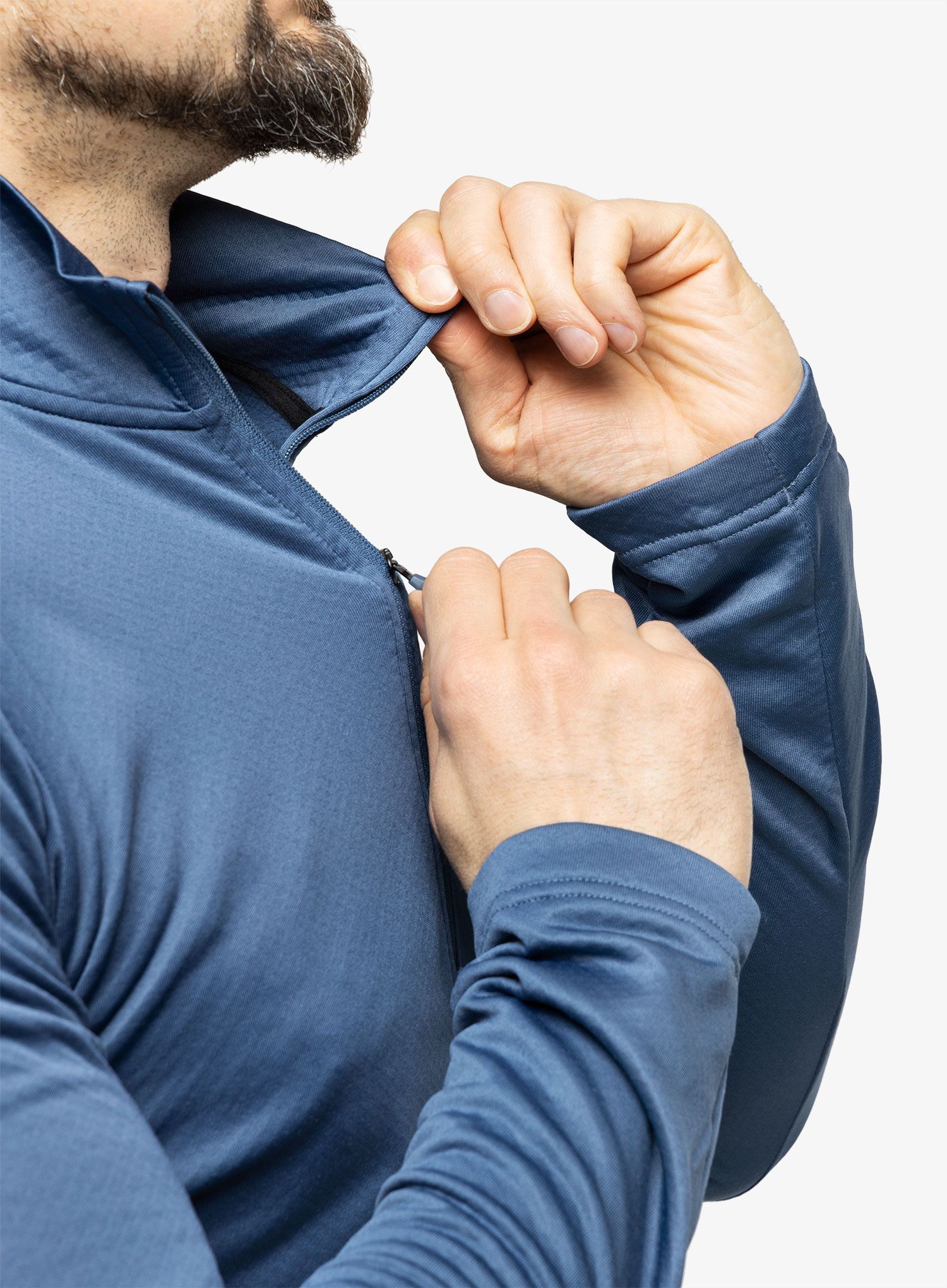 Mikina bez kapuce adidas TERREX Multi 1/2 Zip Fleece - wonder steel