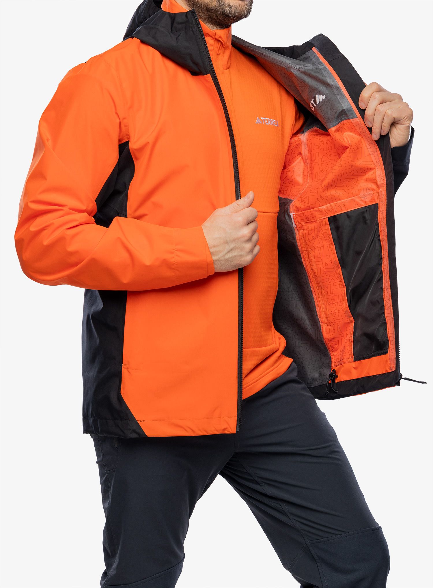 Bunda do deště adidas TERREX Multi 2.5L RAIN.RDY Jacket - semi impact orange/black