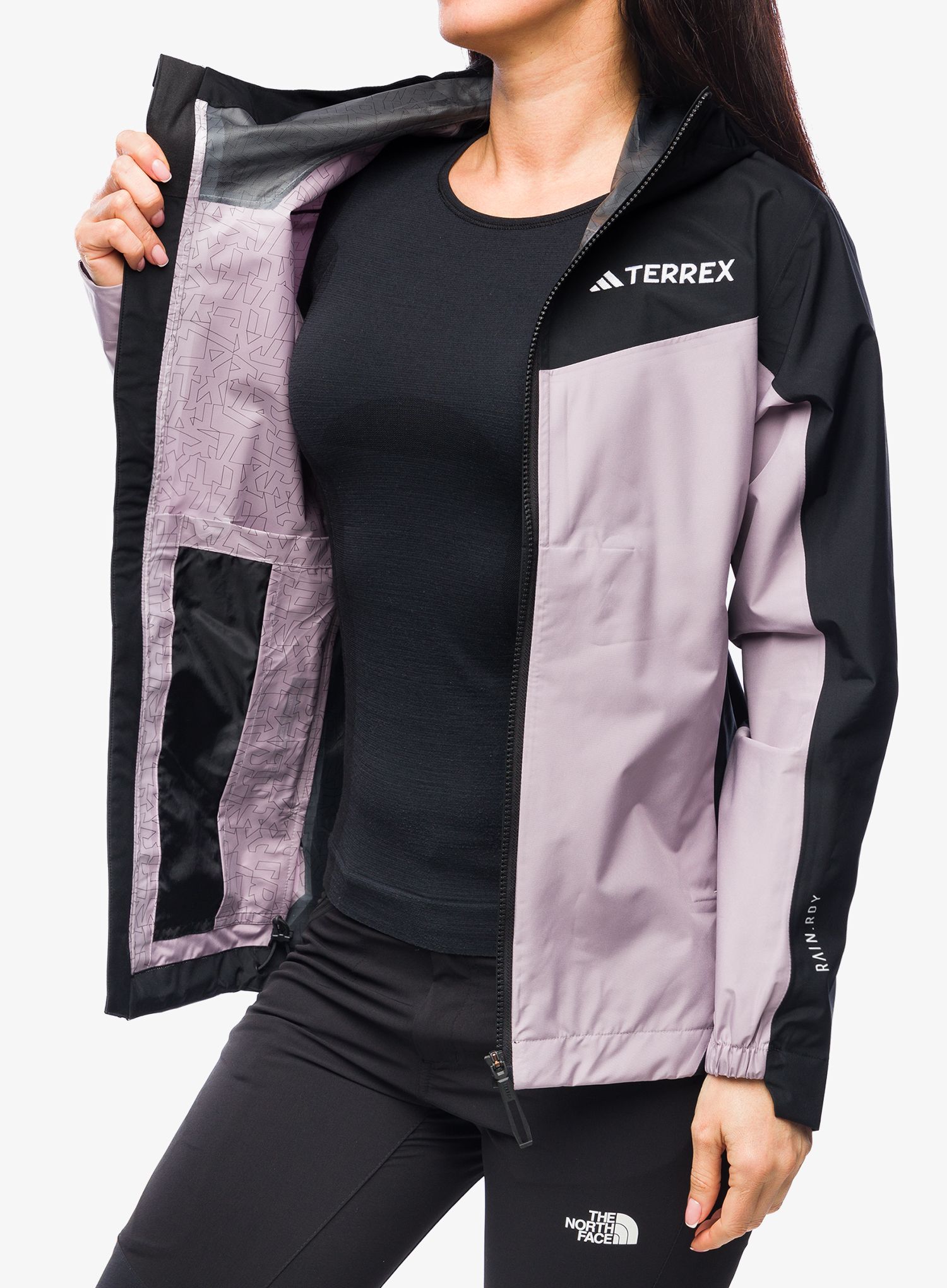 Dámská bunda do deště adidas TERREX Multi 2.5L RAIN.RDY Jacket - preloved fig/black