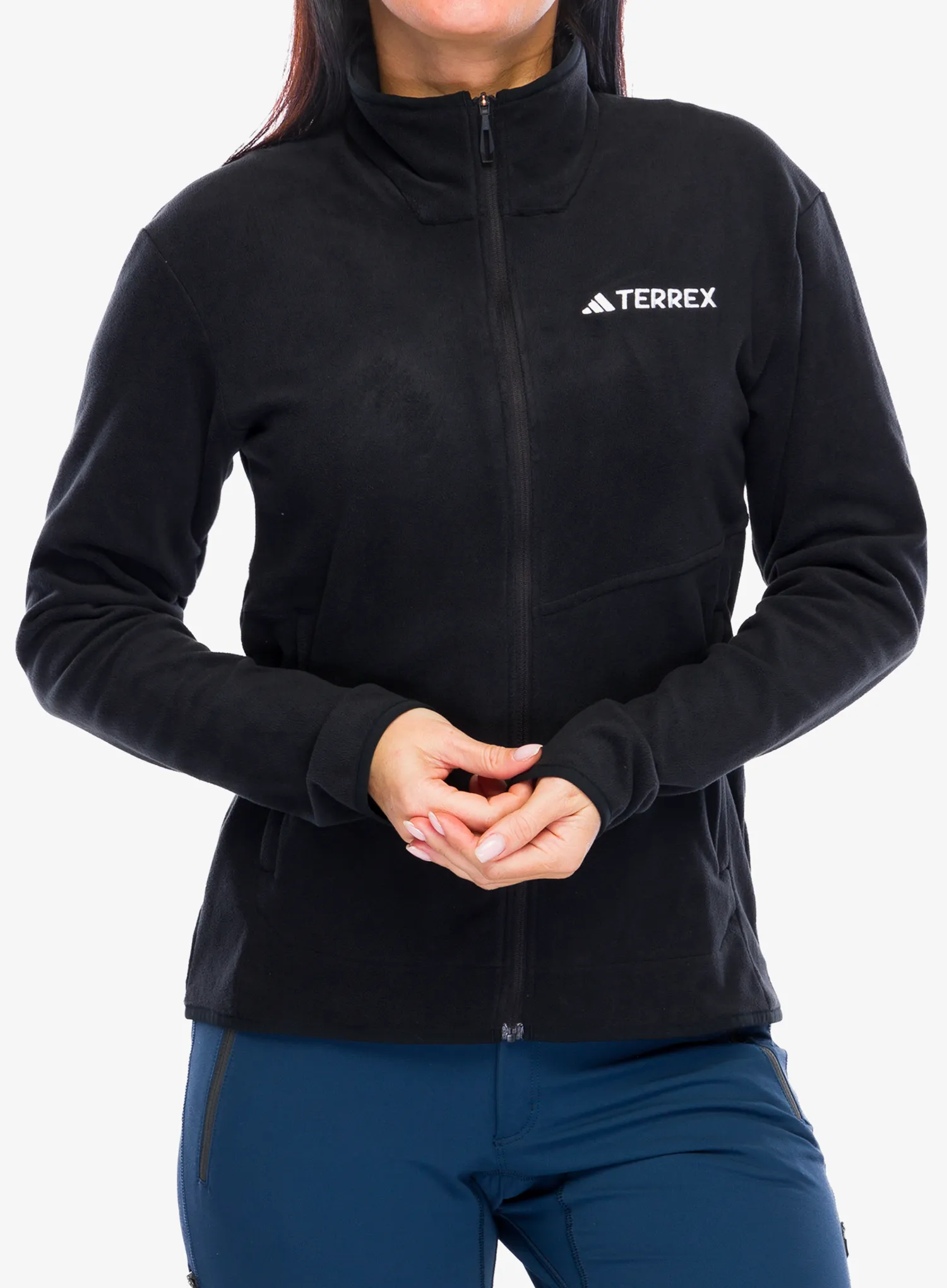 Fleece mikina dámská adidas TERREX Multi Full Zip Fleece Jacket - black