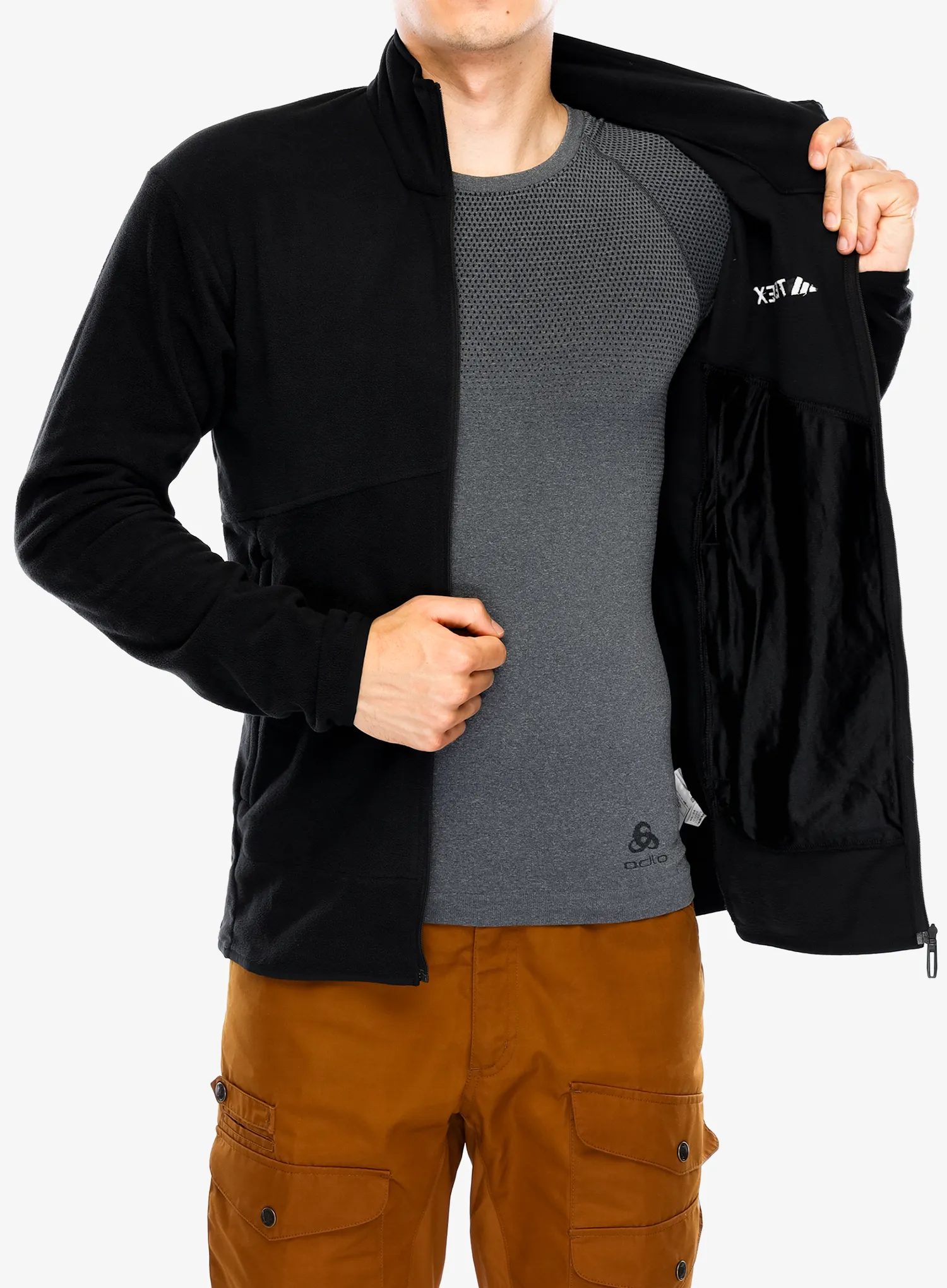 Mikina se zipem adidas TERREX Multi Full Zip Fleece Jacket - black