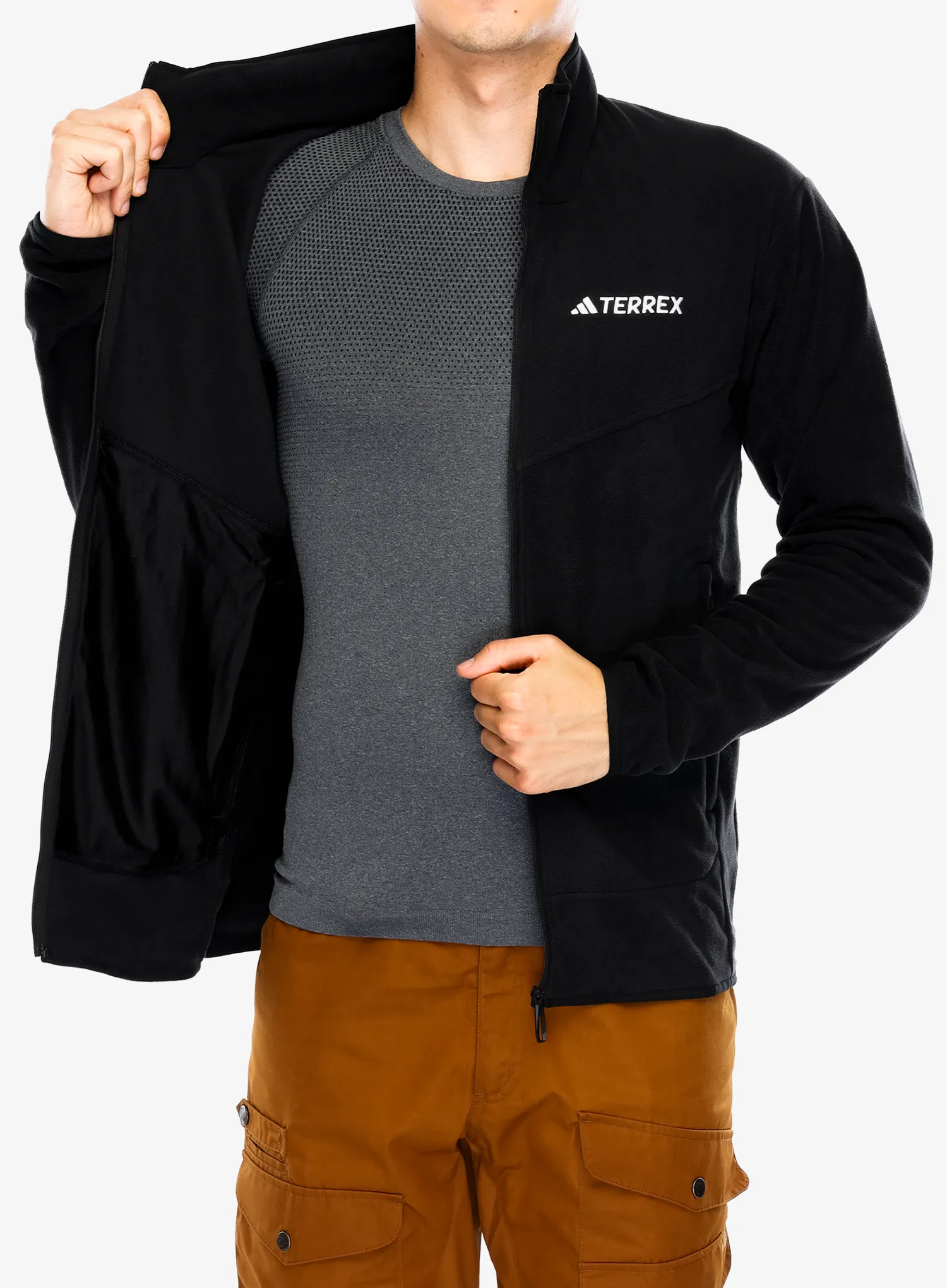 Mikina se zipem adidas TERREX Multi Full Zip Fleece Jacket - black